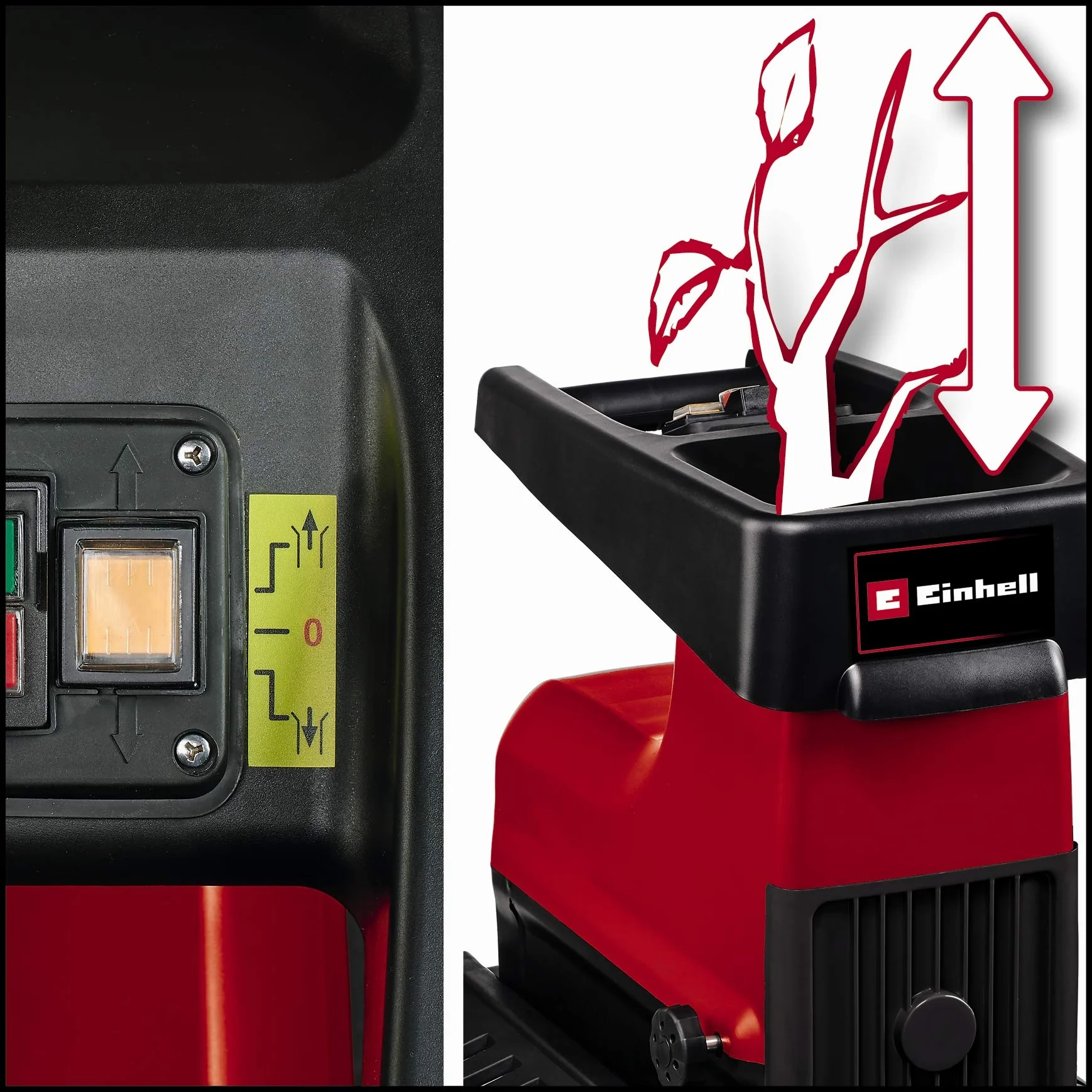 Einhell GC-RS 60 CB Niszczarka 2800 W Czarny/Czerwony