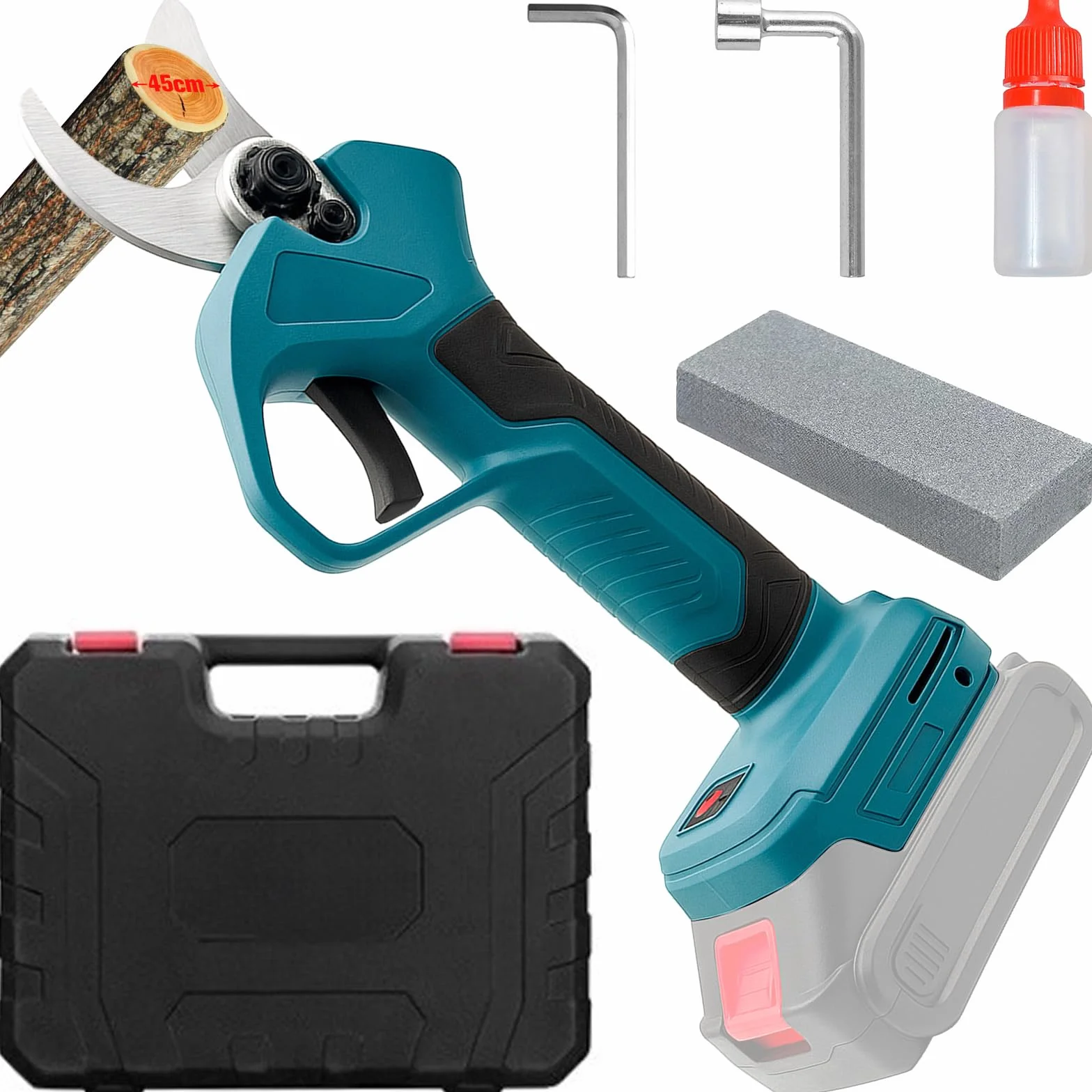Akumulatorowe nożyce do gałęzi 45 mm do Makita 18 V silnik bezszczotkowy LCD