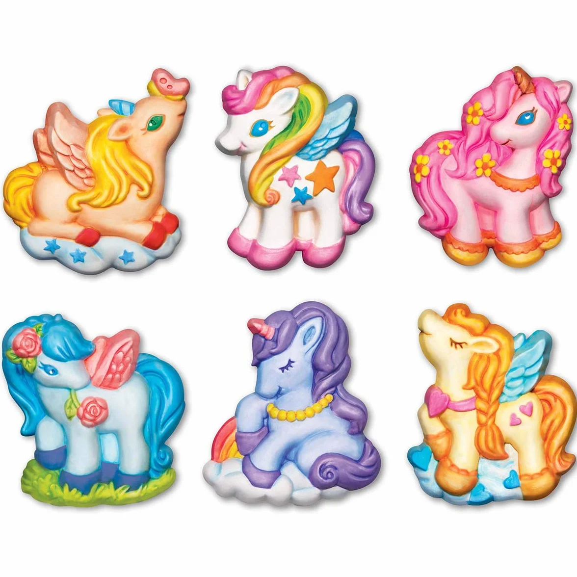 4M, Mould and Paint Unicorns, Mould and Paint Fridge Magnets and Badges, Unicorn Themed Craft Activity, Kids Ages 5+