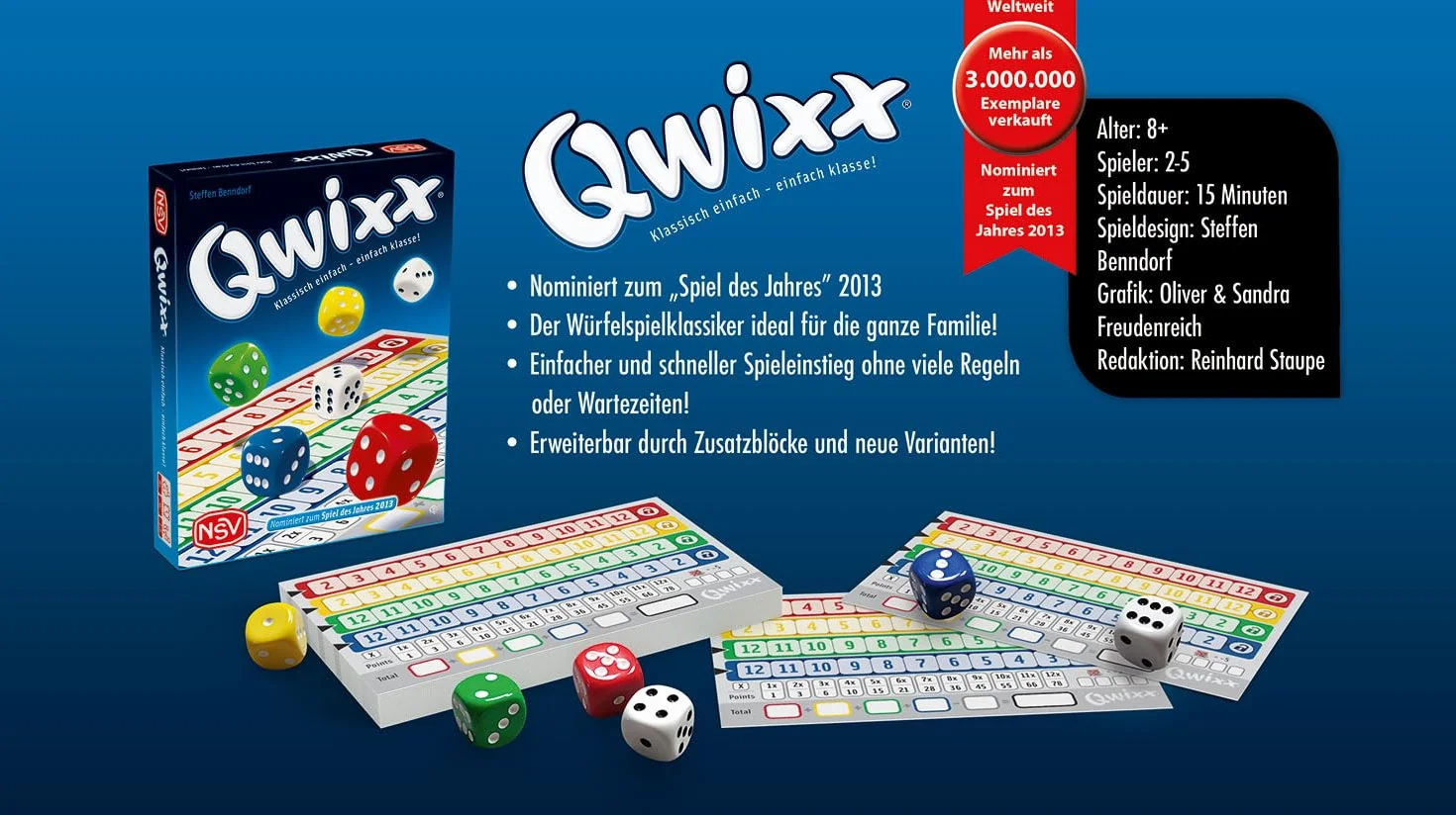 Qwixx: Klassich einfach . einfach klasse