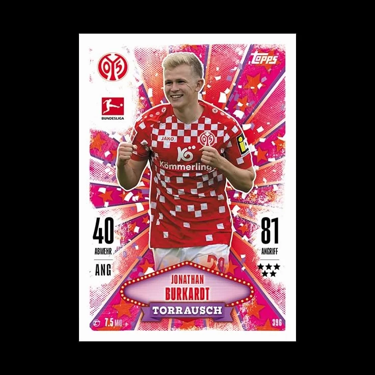 Topps Bundesliga Match Attax 24/25 - Minicynk - Dry Audio - zawiera 42 karty, w tym 3 ekskluzywne karty uniwersalne, 2 czarno-białe karty pikselowe i 2 wersje limitowane.
