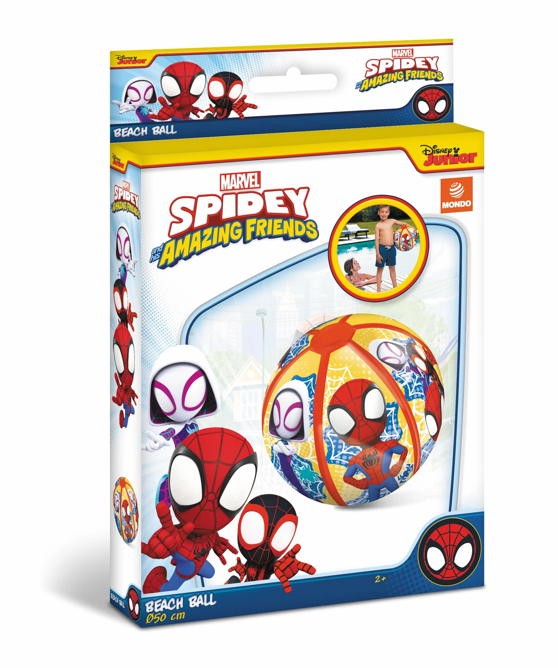 Mondo Toys Marvel SPIDEY BEACH BALL - nadmuchiwana piłka 50 cm dla dzieci od 2 lat - 16949