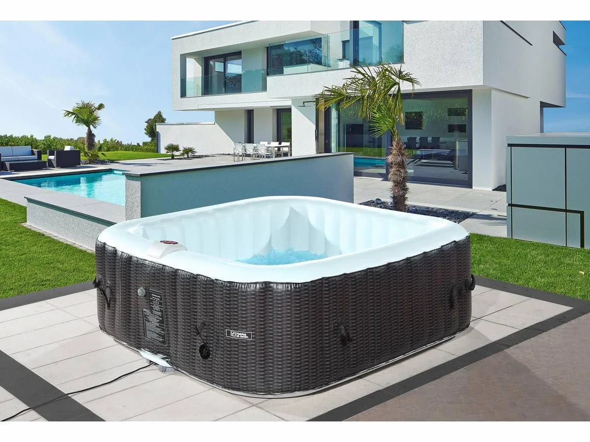 Nadmuchiwane SPA Nice PVC 6 miejsc Brązowy kremowy