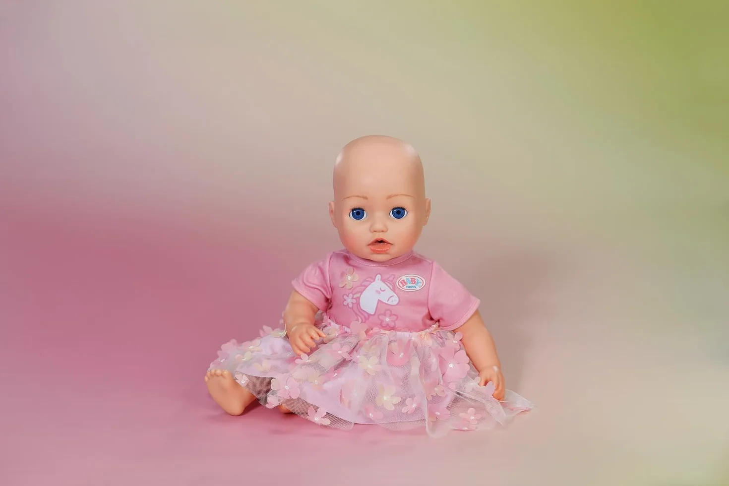 BABY born Sukienka kwiatowa z jednorożcem 43 cm, sukienka dla lalek 43 cm, 839393 Zapf Creation