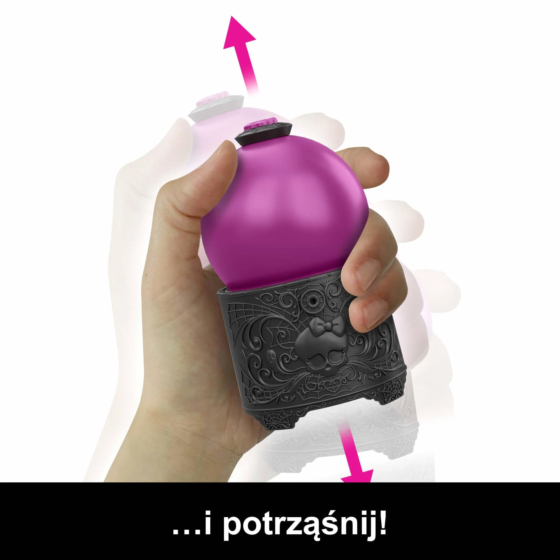 Monster High Eliksiry Seria Kryształowa kula Mini lalka Asortyment małych lalek (ok. 7,5 cm) z funkcją odkrywania ich wyglądu; w zestawie 1 mała lalka, przypinka-amulecik i karta, JCX99