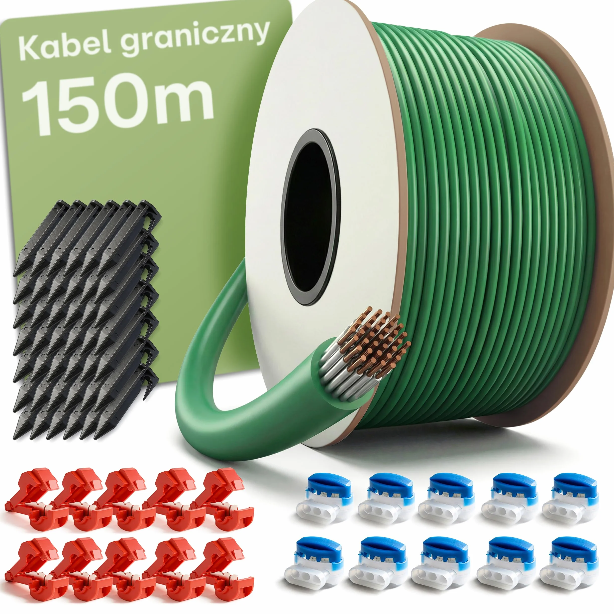 Praknu Przewód Graniczny Kosiarka Automatyczna 150 m Kabel Do Robota Koszącego Zestaw Akcesoria do Instalacji Kosiarki