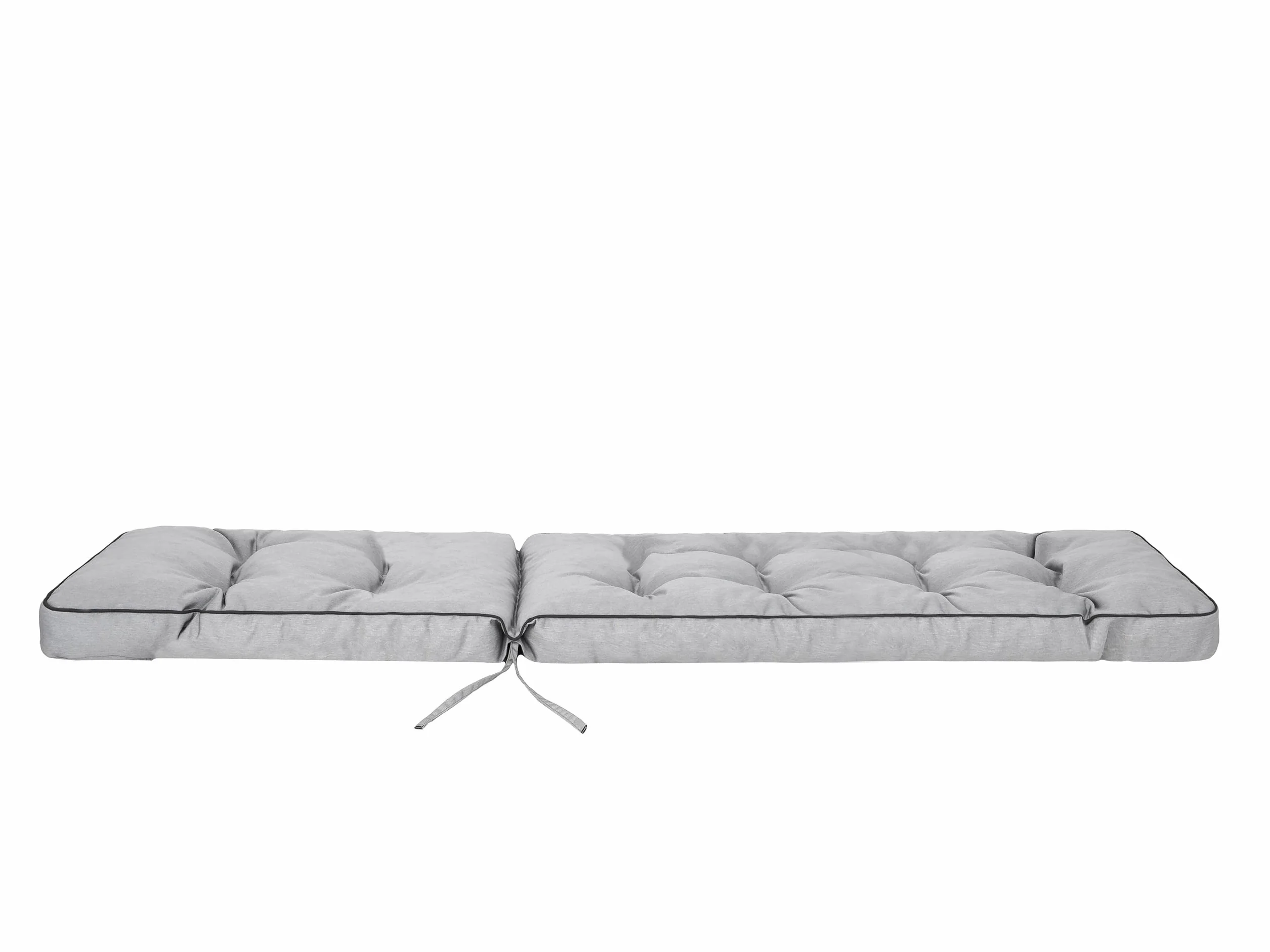 Poduszka na leżak ogrodowy 200x55x8 cm pikowana szara popielata