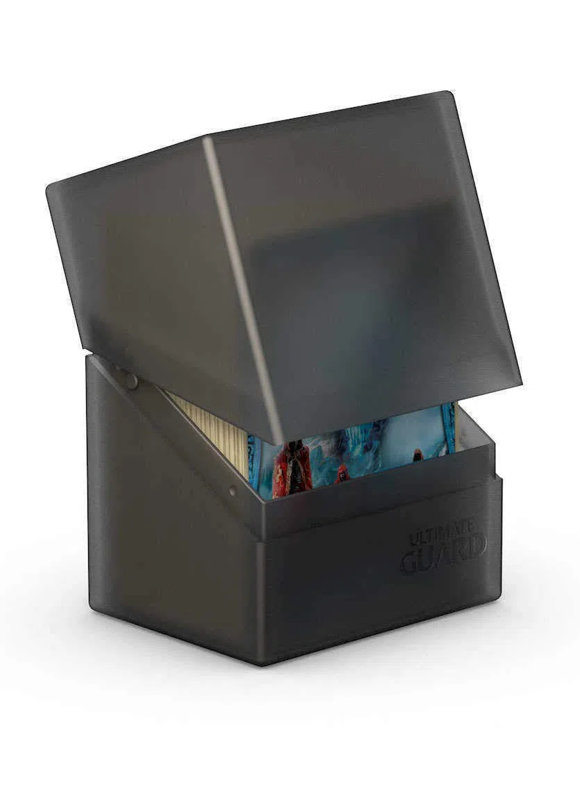 Ultimate Guard UGD010684 Boulder Deck Case 80+ standardowe pudełko na karty, ametyst, solidne, onyks