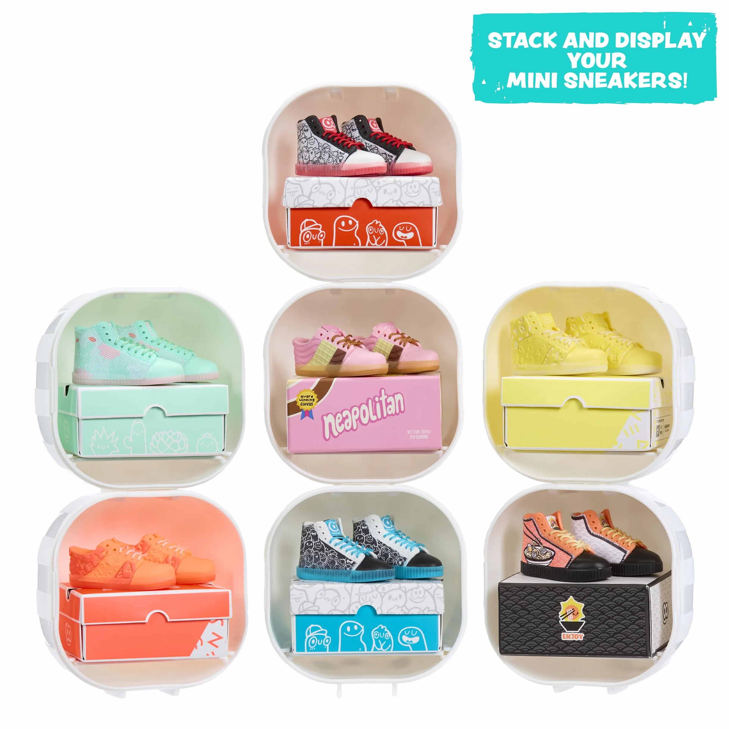 MGA's Mini Make It Mini Sneakers i Kolekcje w Tajemniczych Opakowaniach, Majsterkowanie, Rękodzieło, Repliki, Stroje, NIEJADALNE - dla Kolekcjonerów, od 8+ Lat