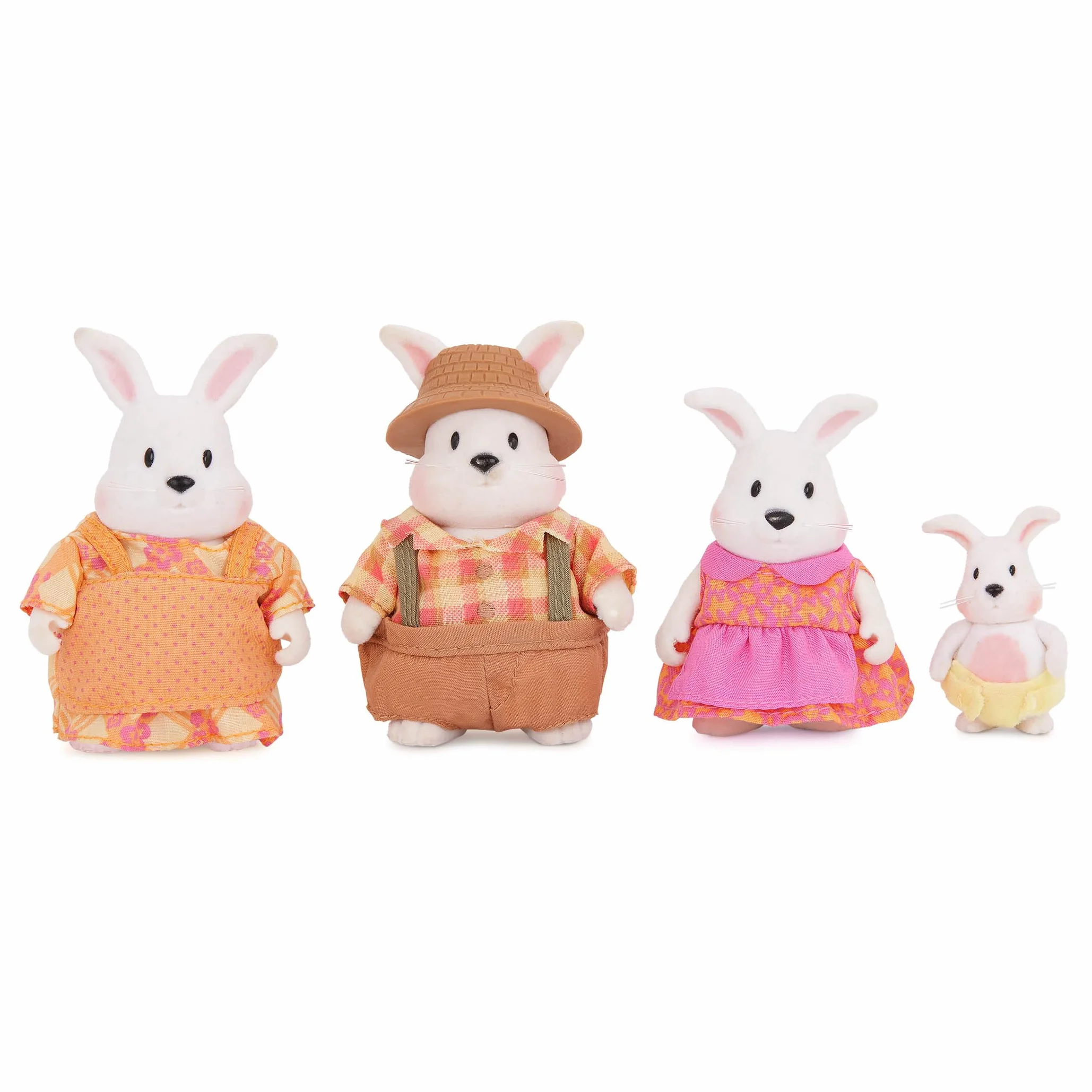 Li'l Woodzeez Rodzina królików Hoppingood - 5-częściowy zestaw zabawek z miniaturowymi figurkami zwierząt i bajką - zabawki i akcesoria dla dzieci w wieku od 3 lat