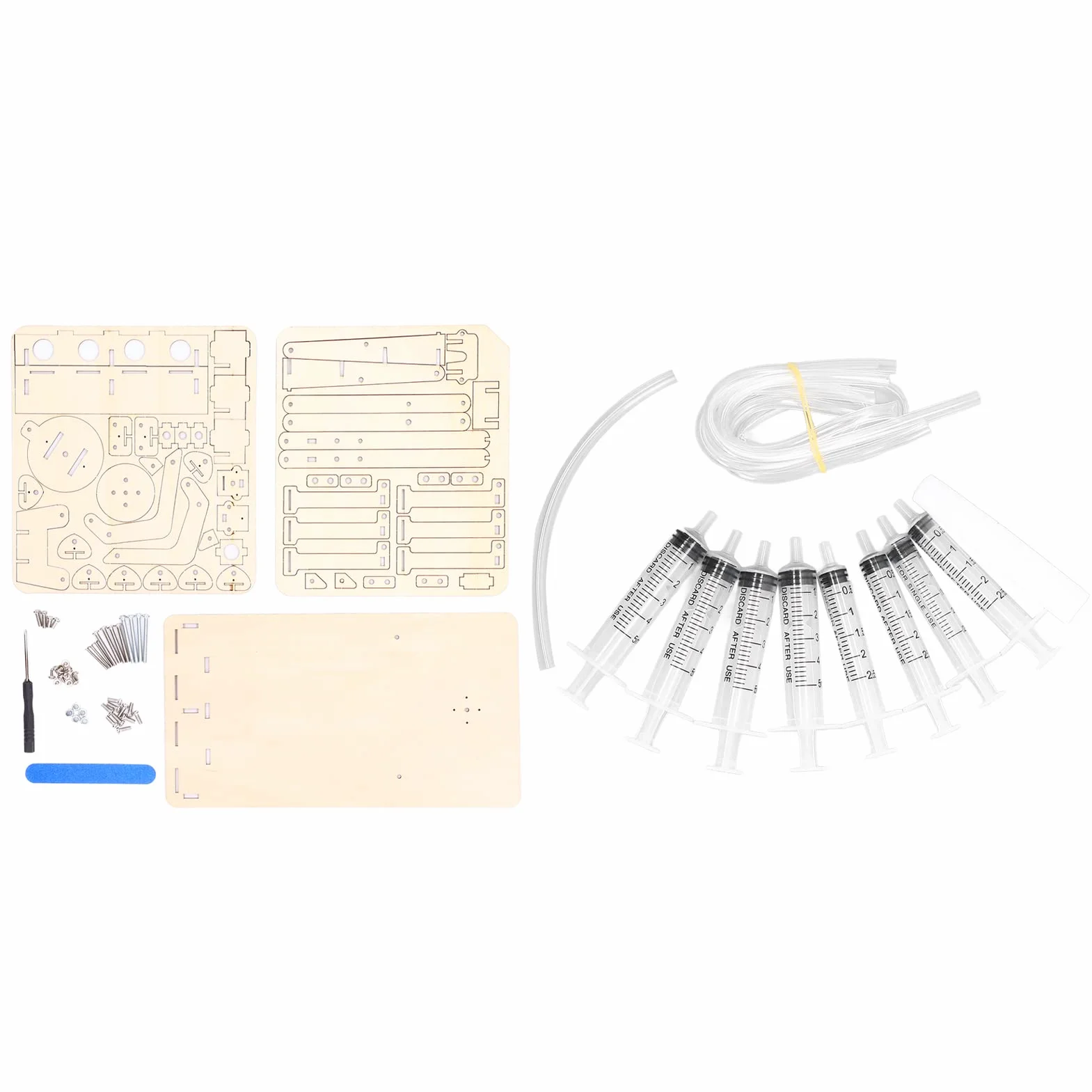Ramię Robota Hydrauliczne DIY Zestaw Drewniany dla Dzieci Edukacyjne Zabawki Budowlane STEM z Mechanicznymi Szczękami Zestaw Do Składania Zabawka Edukacyjna Dla Małych Inżynierów