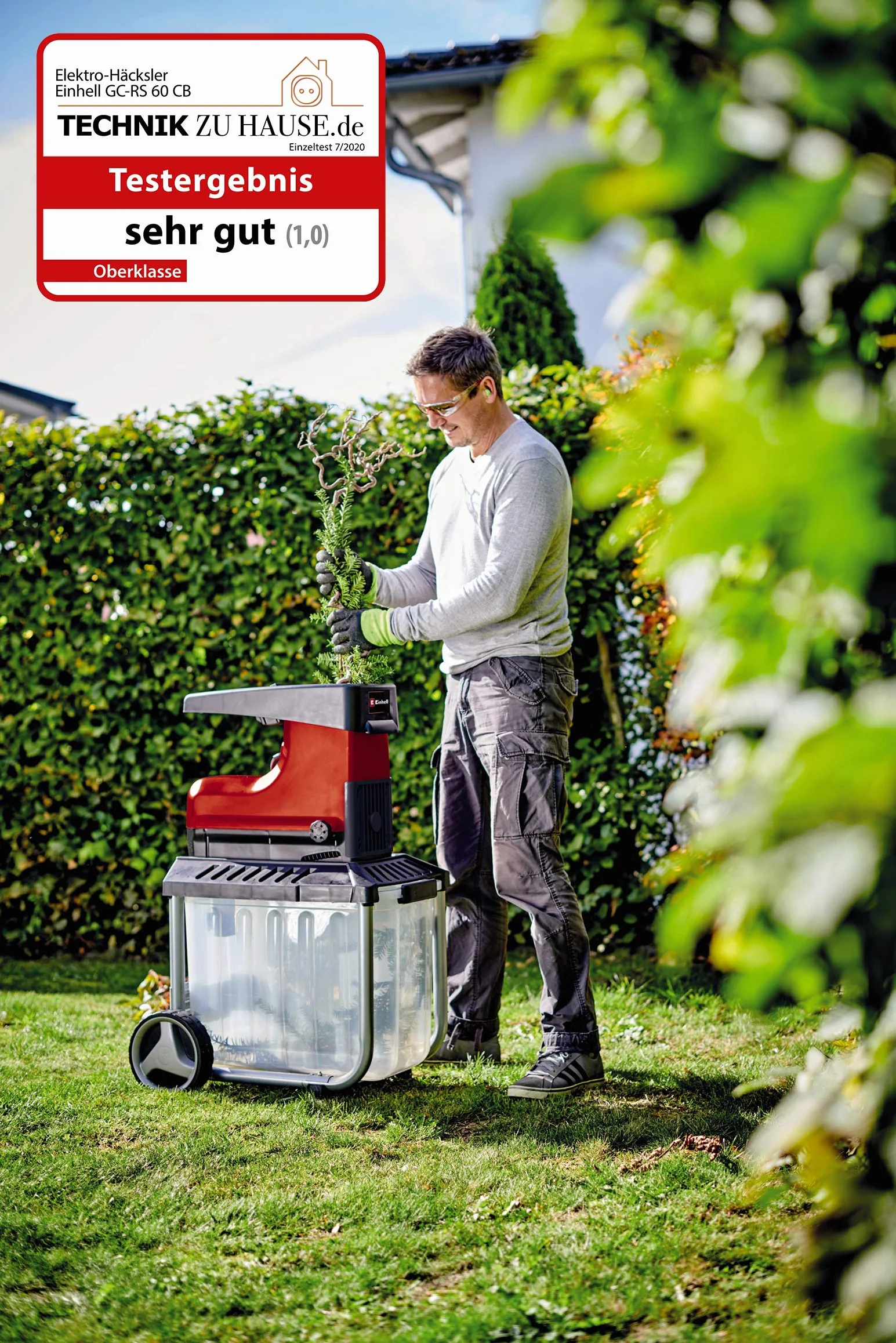 Einhell GC-RS 60 CB Niszczarka 2800 W Czarny/Czerwony