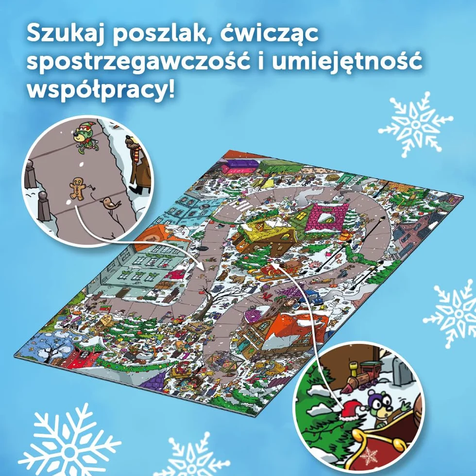 Trefl - Spy Guy Zimowa Przygoda - Kooperacyjna Gra Detektywistyczna, Rodzinna Gra Planszowa, Szukaj Dowodów i Złap Przestępcę, Rysunkowa Plansza Miasta, Familijna Gra dla Dorosłych i Dzieci od 5 lat