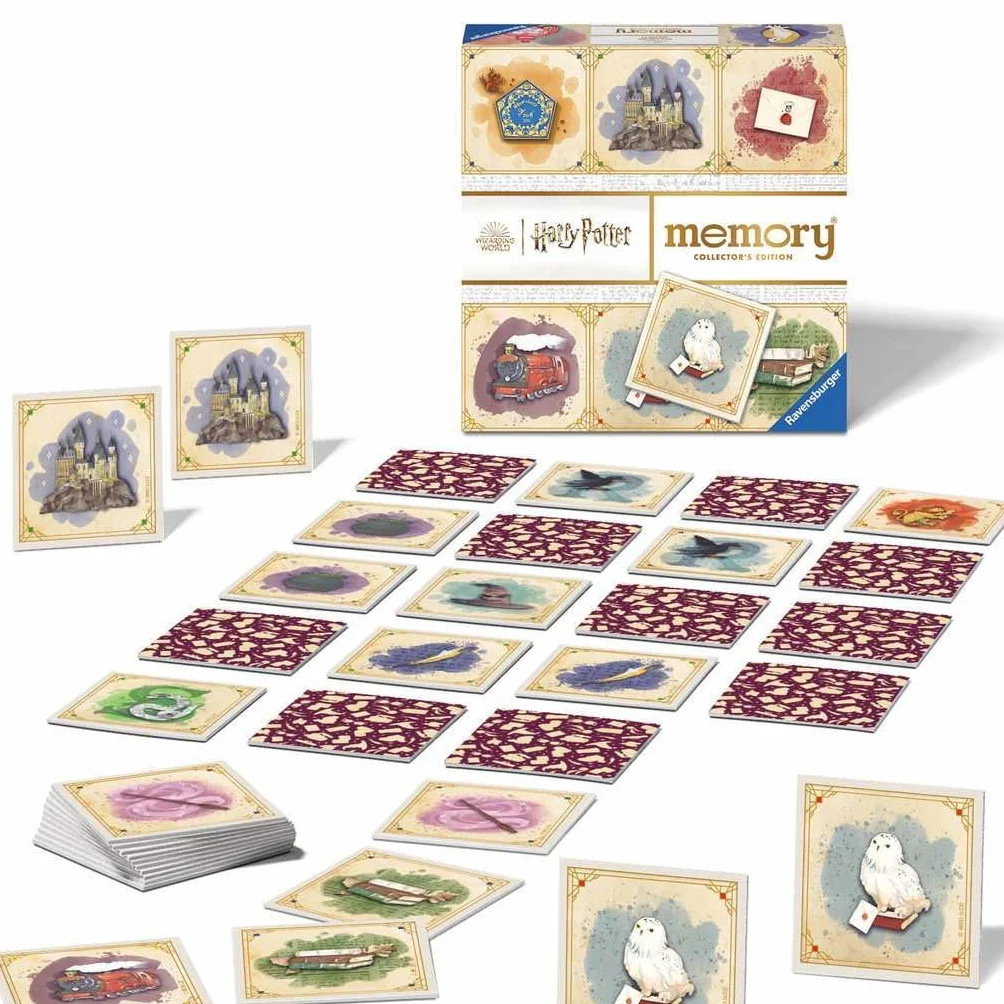 Ravensburger 22349 Collector's memory® Harry Potter - Der Klassiker mit magischem Leucht-Effekt entführt 2 bis 8 Harry Potter Fans ab 6 Jahren in die zauberhafte Welt von Hogwarts