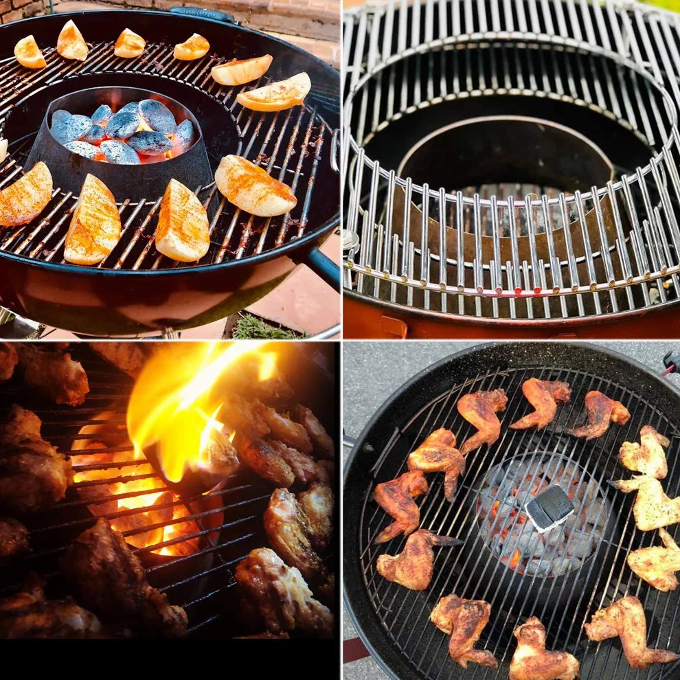 Onlyfire BBQ kosz na węgiel ze stali nierdzewnej do Weber grill 47 cm / 57 cm / 67 cm