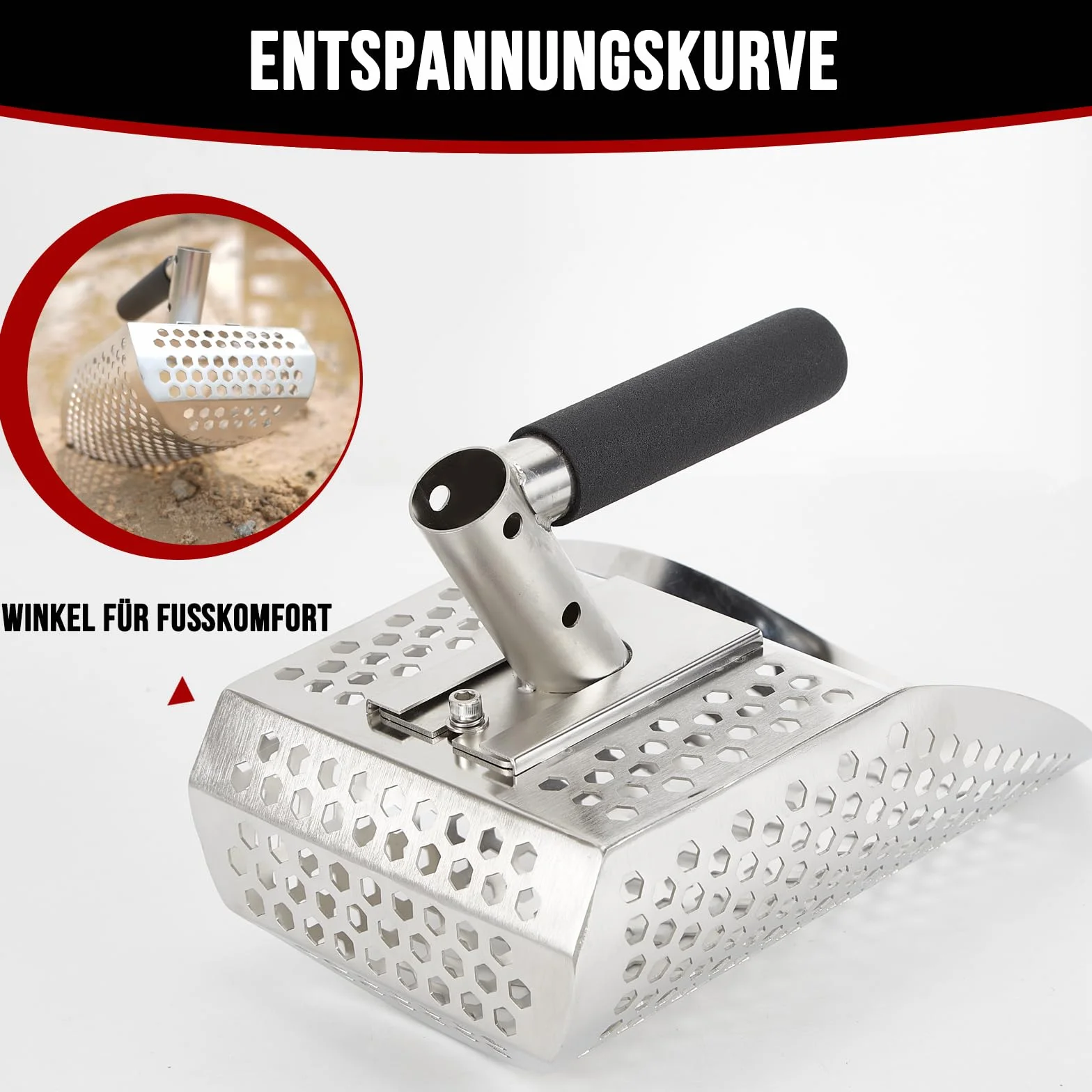 Łopata do wykrywania metalu ze stali nierdzewnej, akcesoria do wykrywaczy metali, grabie plażowe
