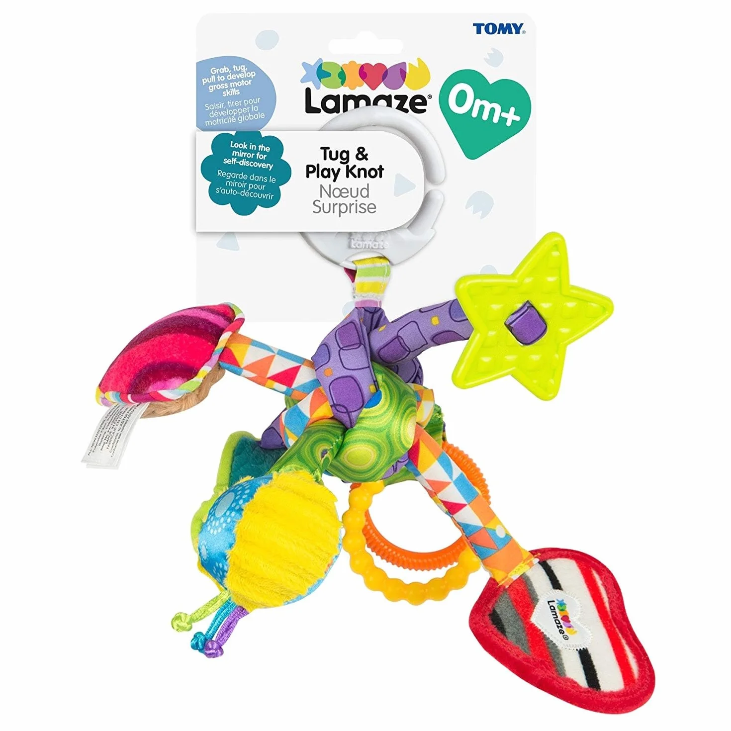 LAMAZE L27128 Tug and Play Knot Baby Toy