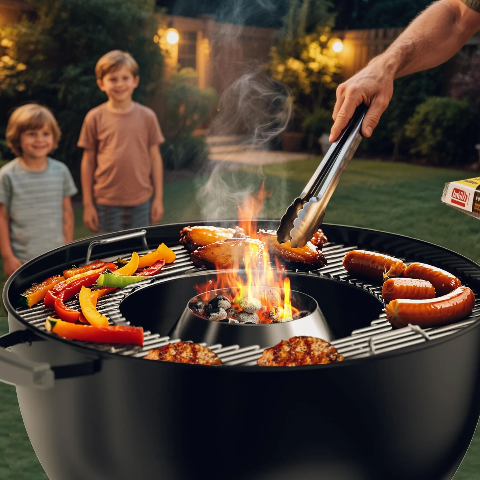 Onlyfire BBQ kosz na węgiel ze stali nierdzewnej do Weber grill 47 cm / 57 cm / 67 cm