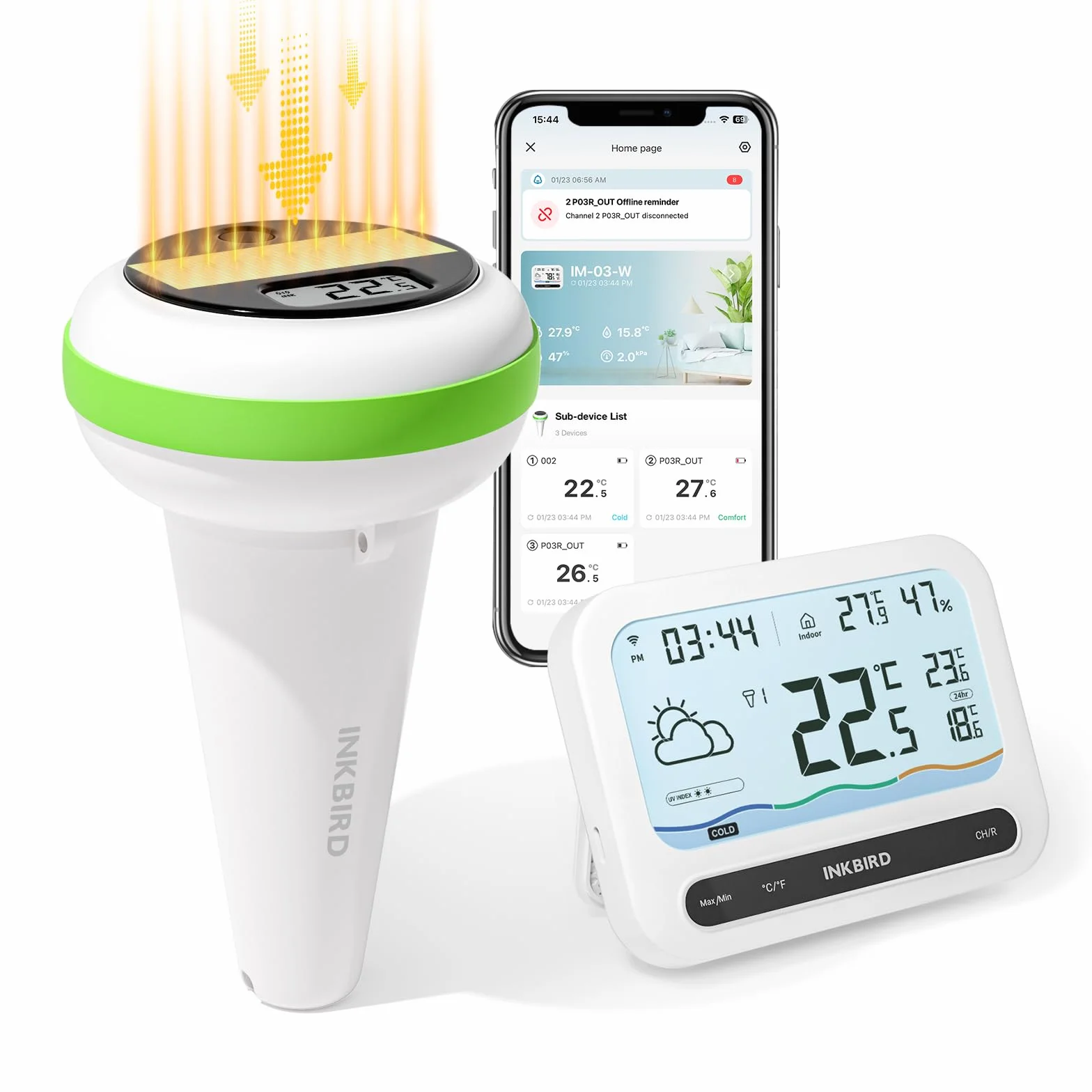 Inkbird IBS-P03R solarny termometr basenowy Wi-Fi