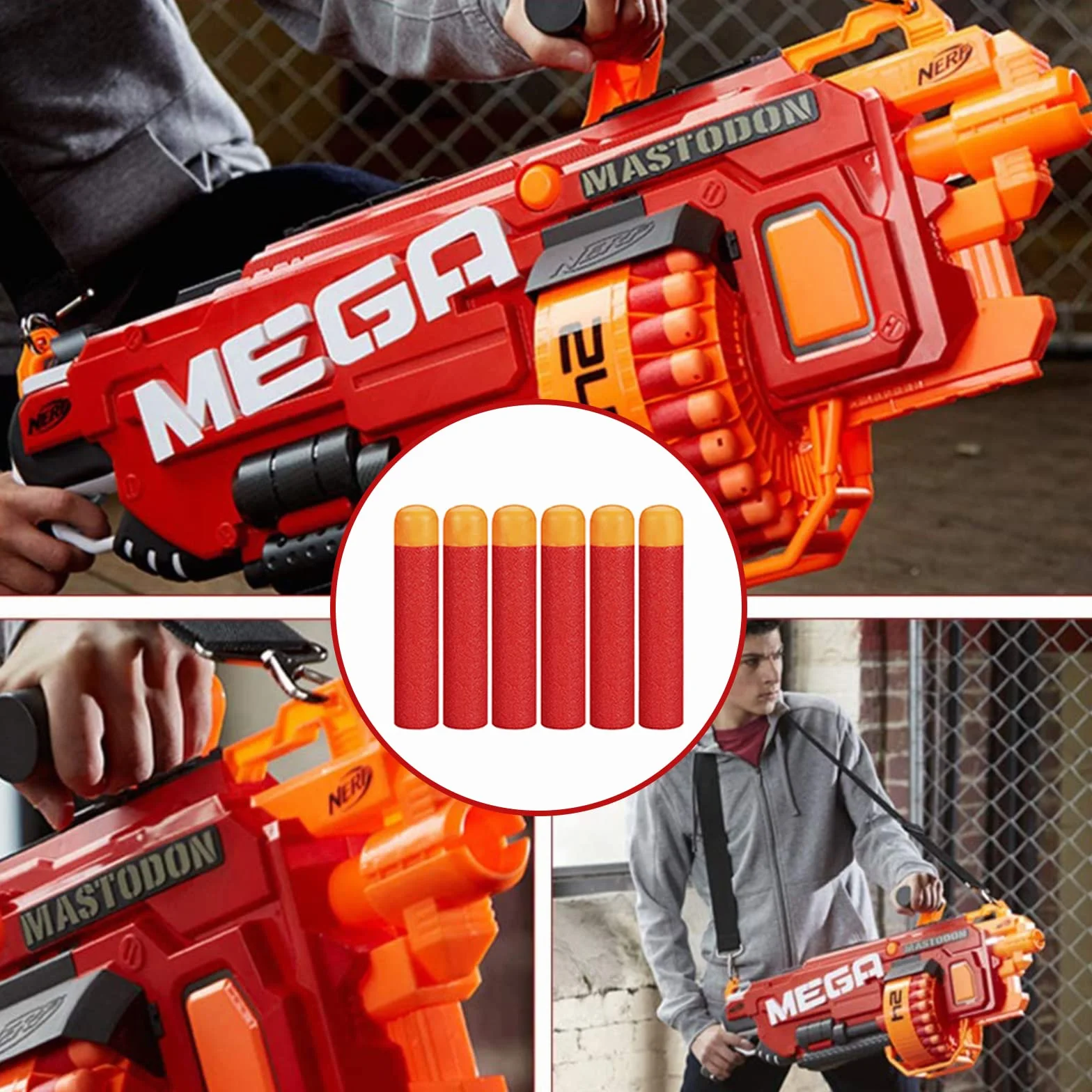YAAVAAW Wkład do rzutek piankowych 9,5 cm do Nerf N-Strike Elite Mega Series Blasters zabawka pistolet (30 szt.)