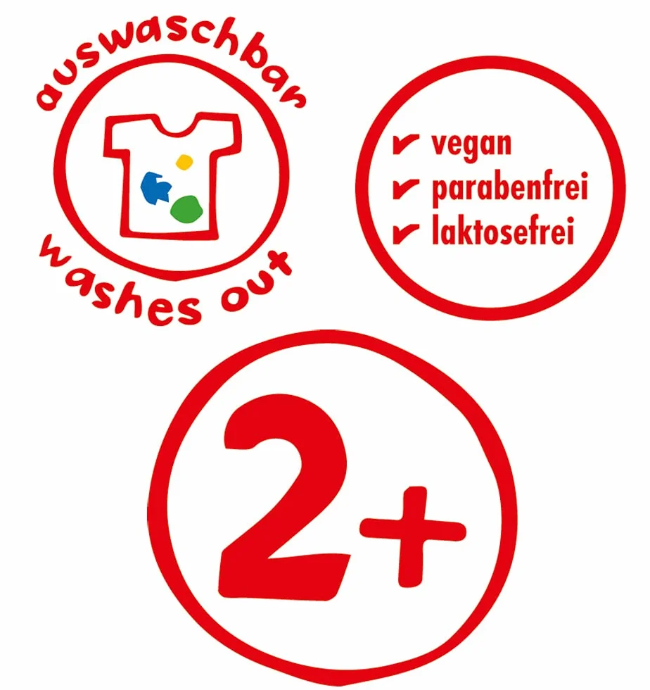 Marabu 030300000080 - zestaw farb do malowania palcami dla dzieci, 4 jasne kolory po 100 ml, bez parabenów, wegański, bez laktozy, bez glutenu, nadaje się do malowania w przedszkolu, szkole, terapii i w domu