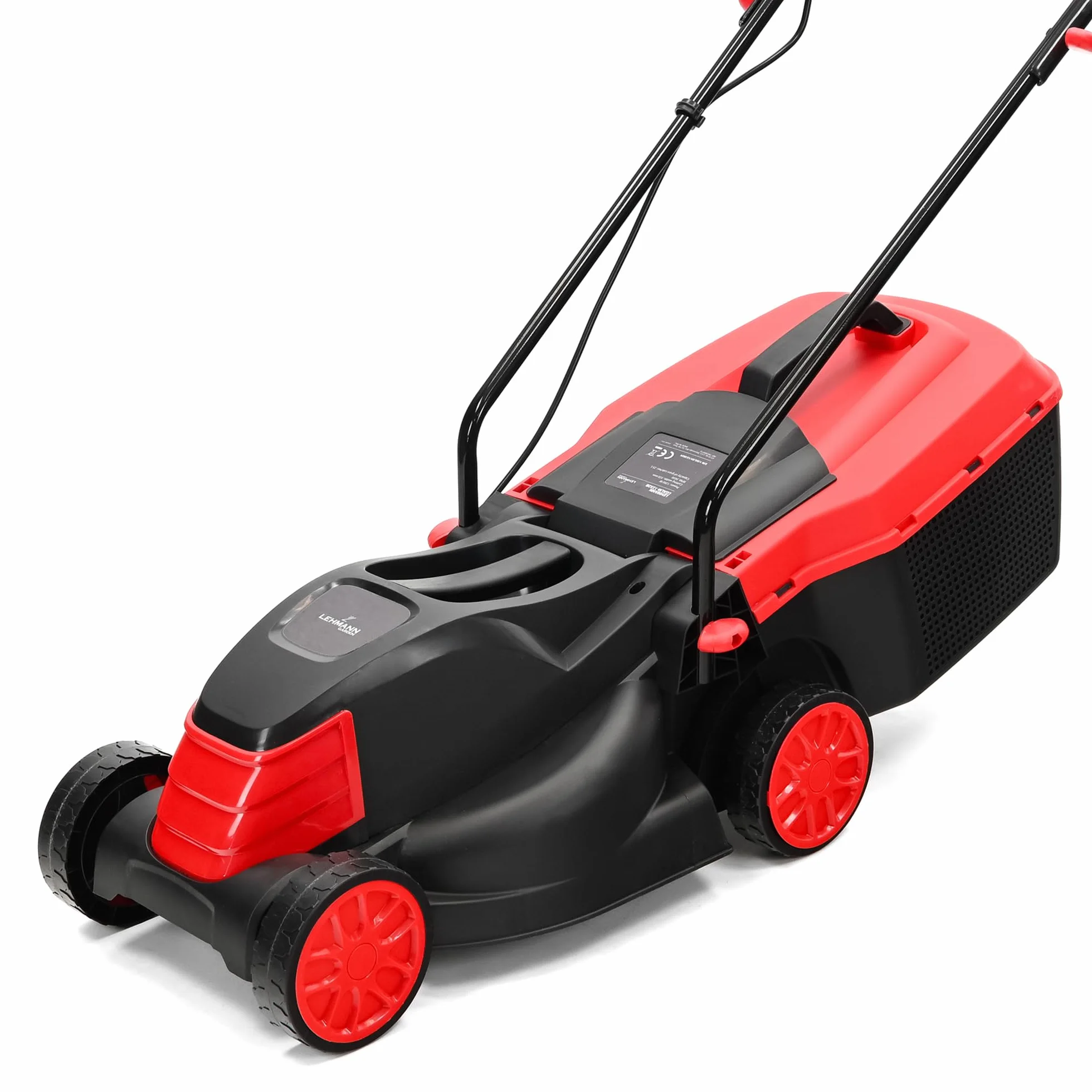 LEHMANN Elektryczna kosiarka do trawy 1200 W 32 cm 25 l 3-stopniowa regulacja wysokości cięcia 3450 obr./min