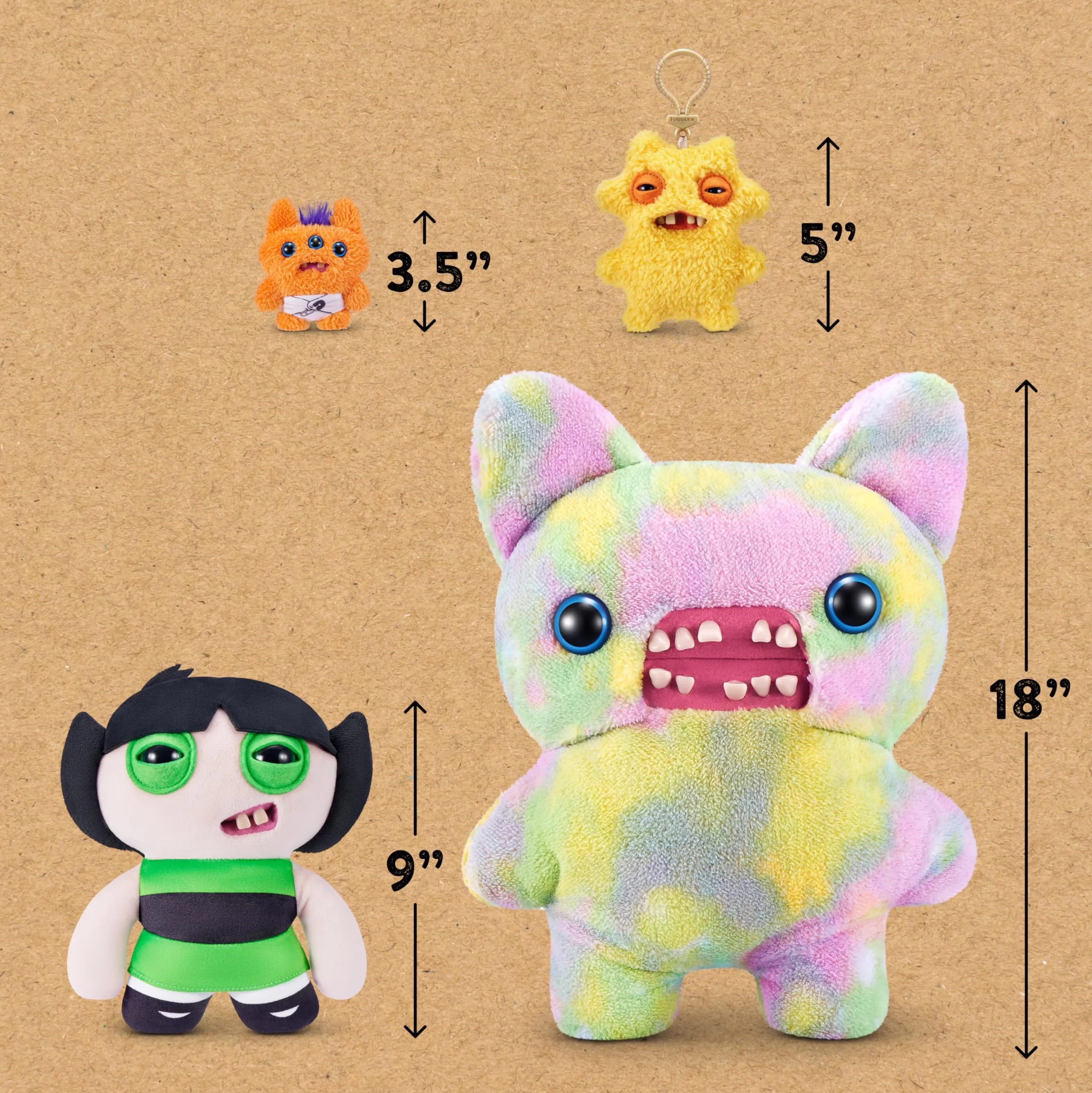 FUGGLER SERIES 1-POWERPUFF GIRLS PLUSH 9" (wersja krótka)