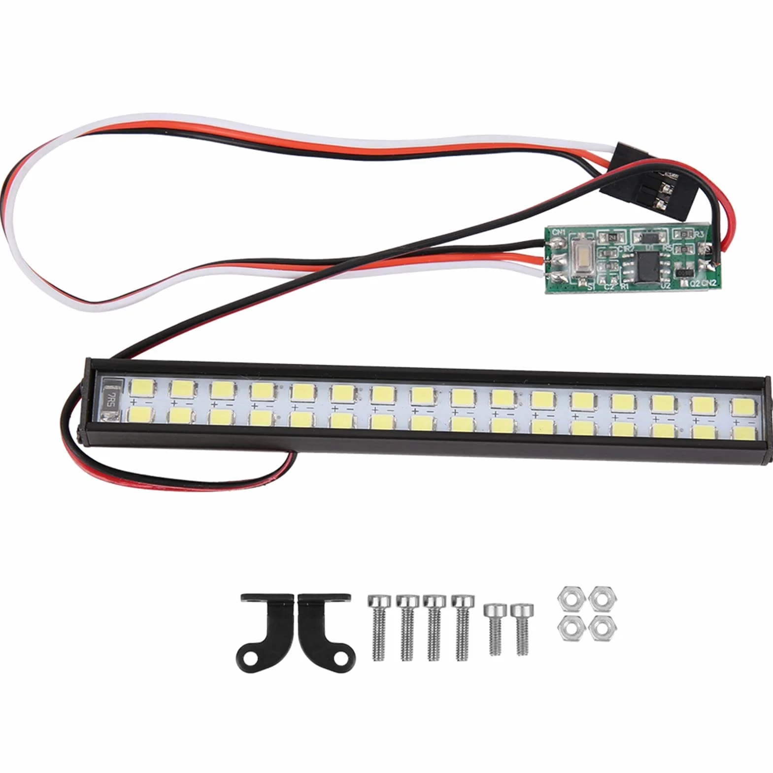 Lampa Dachowa RC, 32 Koraliki, Uniwersalna Listwa Świetlna LED do Samochodu RC, Akcesoria Modernizacji Gąsienic, 100 mm