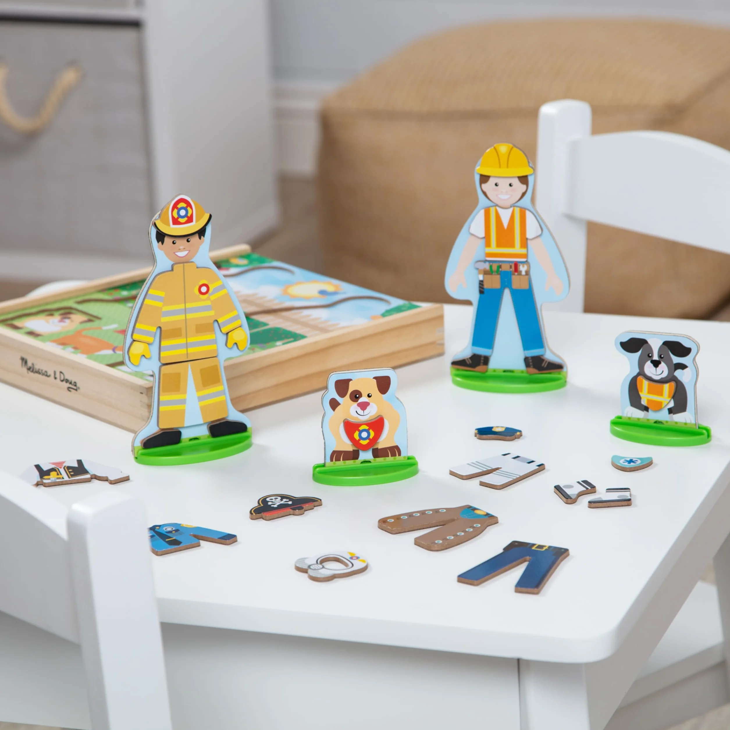 Melissa & Doug Occupations Magnetic Pretend Play Set, Pretend Play Toy, Cognitive Skills, 3+, Gift for Boy or Girl