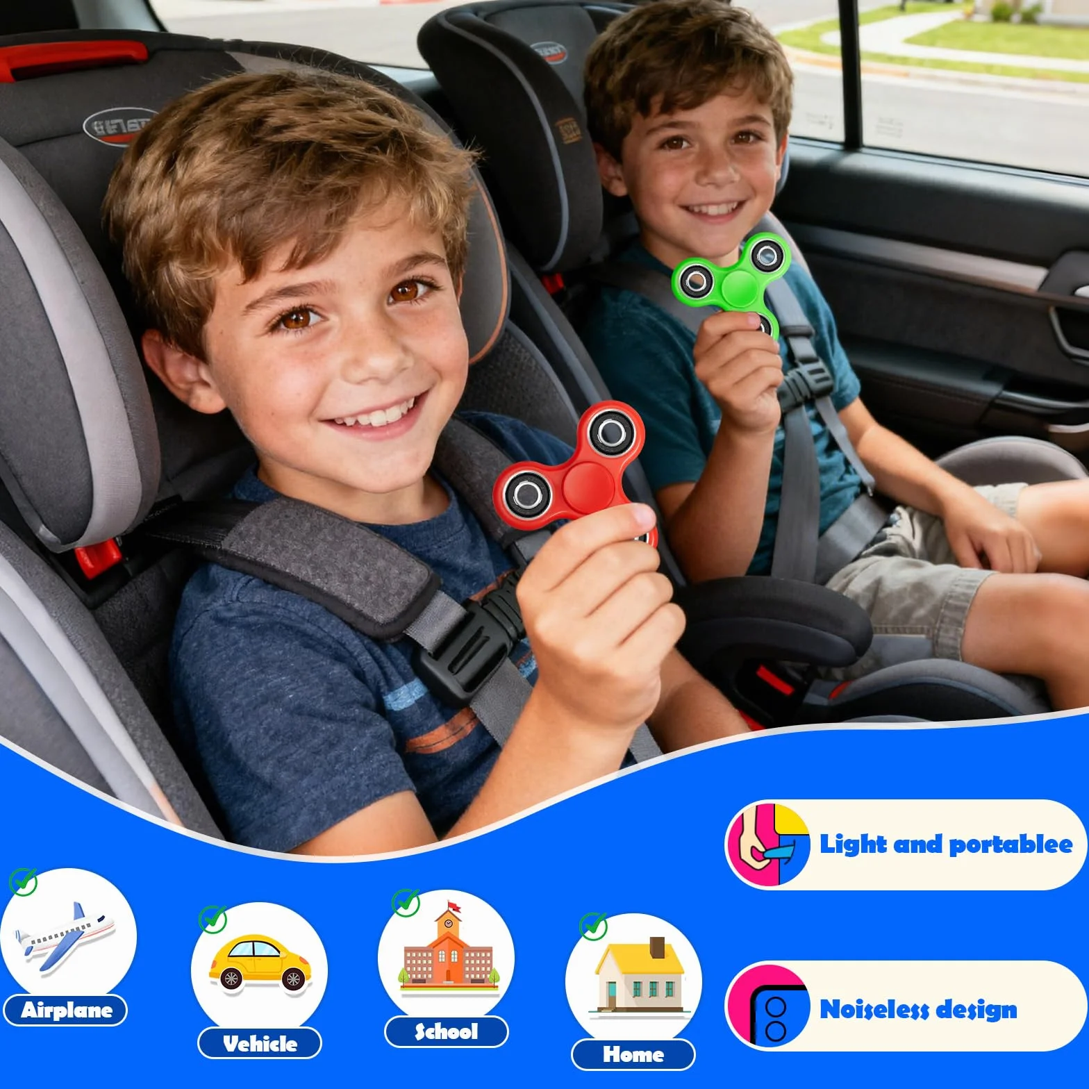 SCIONE Fidget Spinners 5-pak dla dzieci i dorosłych - sensoryczne i antystresowe zabawki Fidget dla dzieci i dorosłych z lękiem, idealne do wypełniania torebek imprezowych, nagrody do gry w