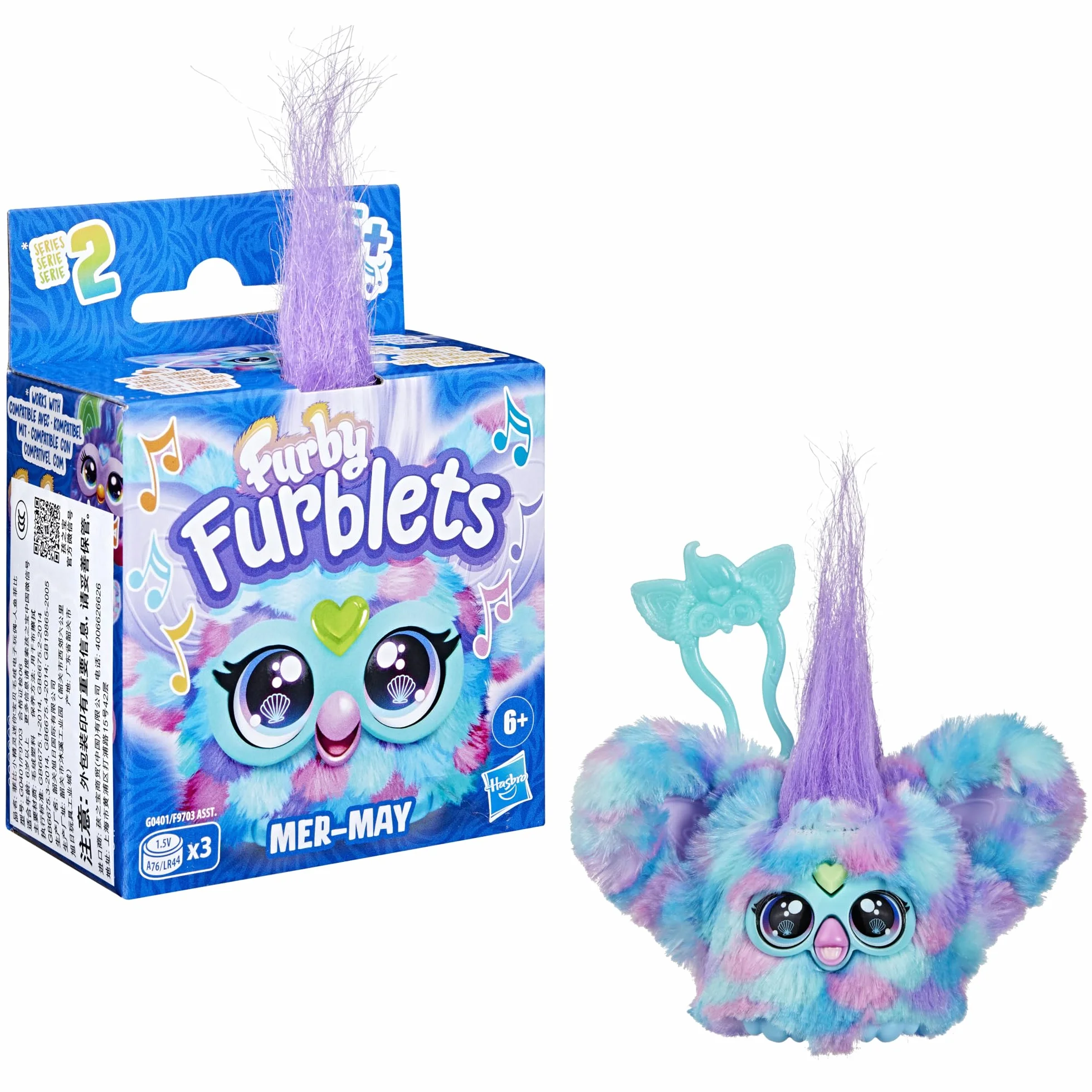 Furby Furblets Mer-May Mini elektroniczna pluszowa zabawka