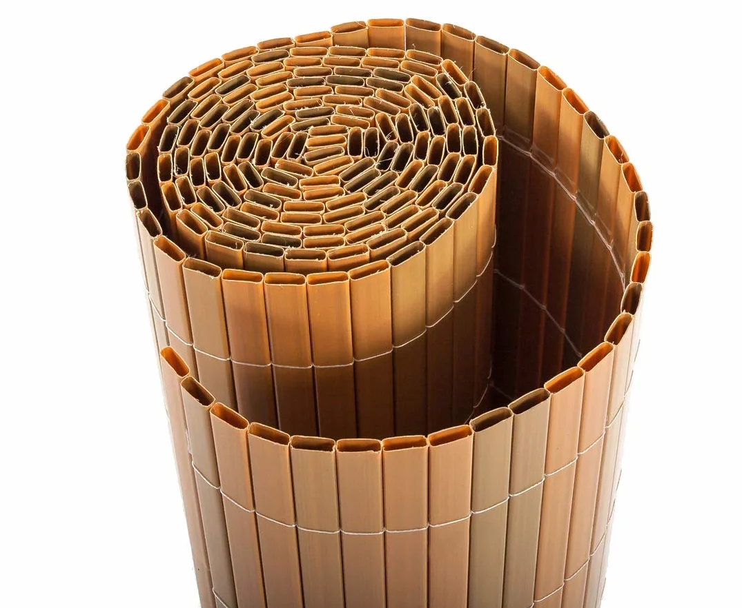 Osłona balkonowa Sylt2 90 x 300 cm teak mata maskująca przed wzrokiem słońcem wiatrem