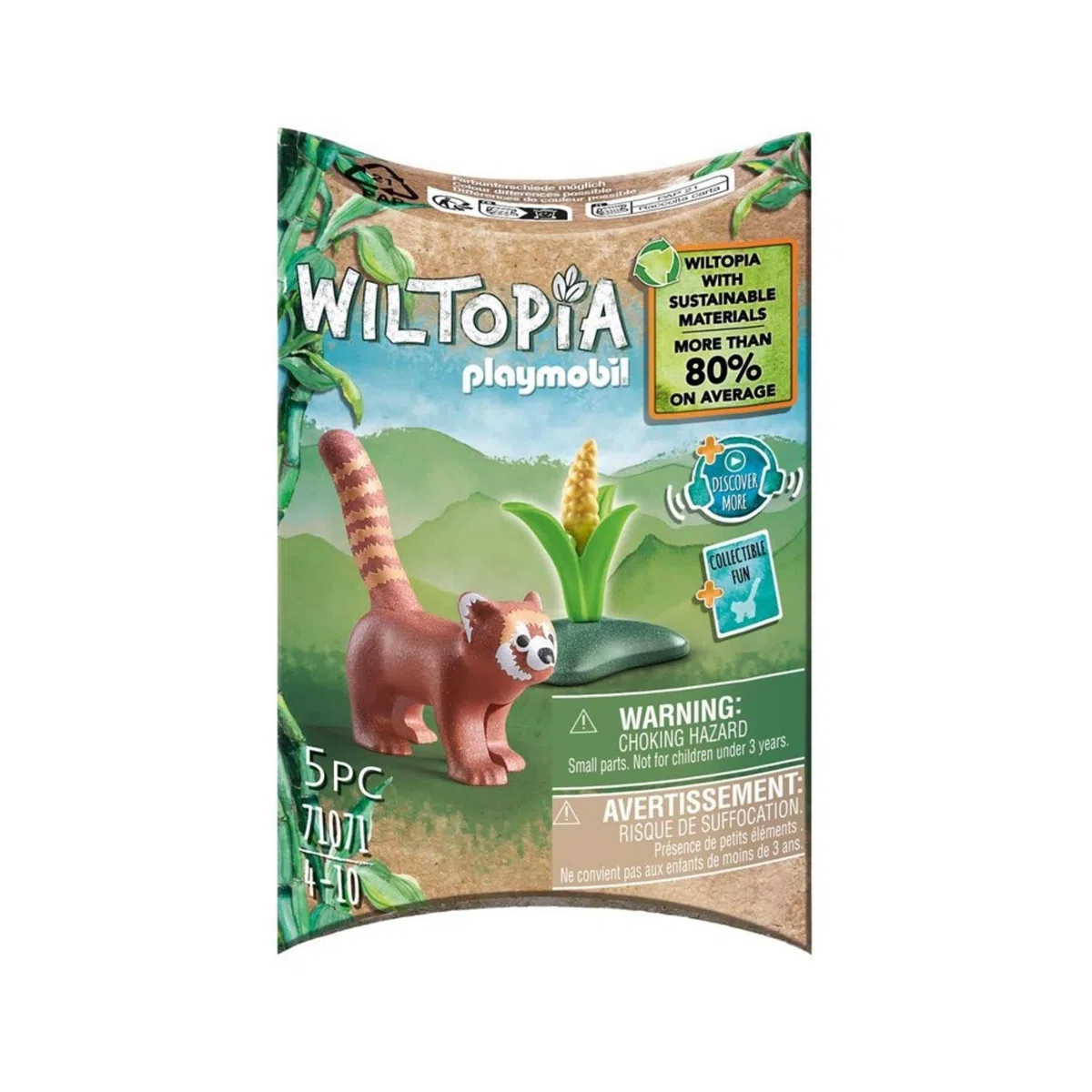 PLAYMOBIL Wiltopia 71071 Pandka ruda z wieloma akcesoriami i kartą kolekcjonerską z kodem QR, od 4 lat