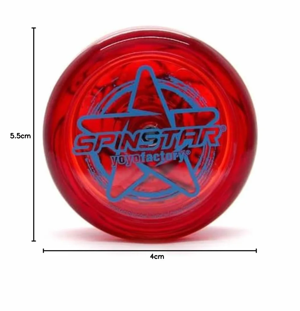 YoyoFactory SPINSTAR Yo-Yo – czerwony (idealny dla początkujących, sznurek i instrukcja w zestawie)