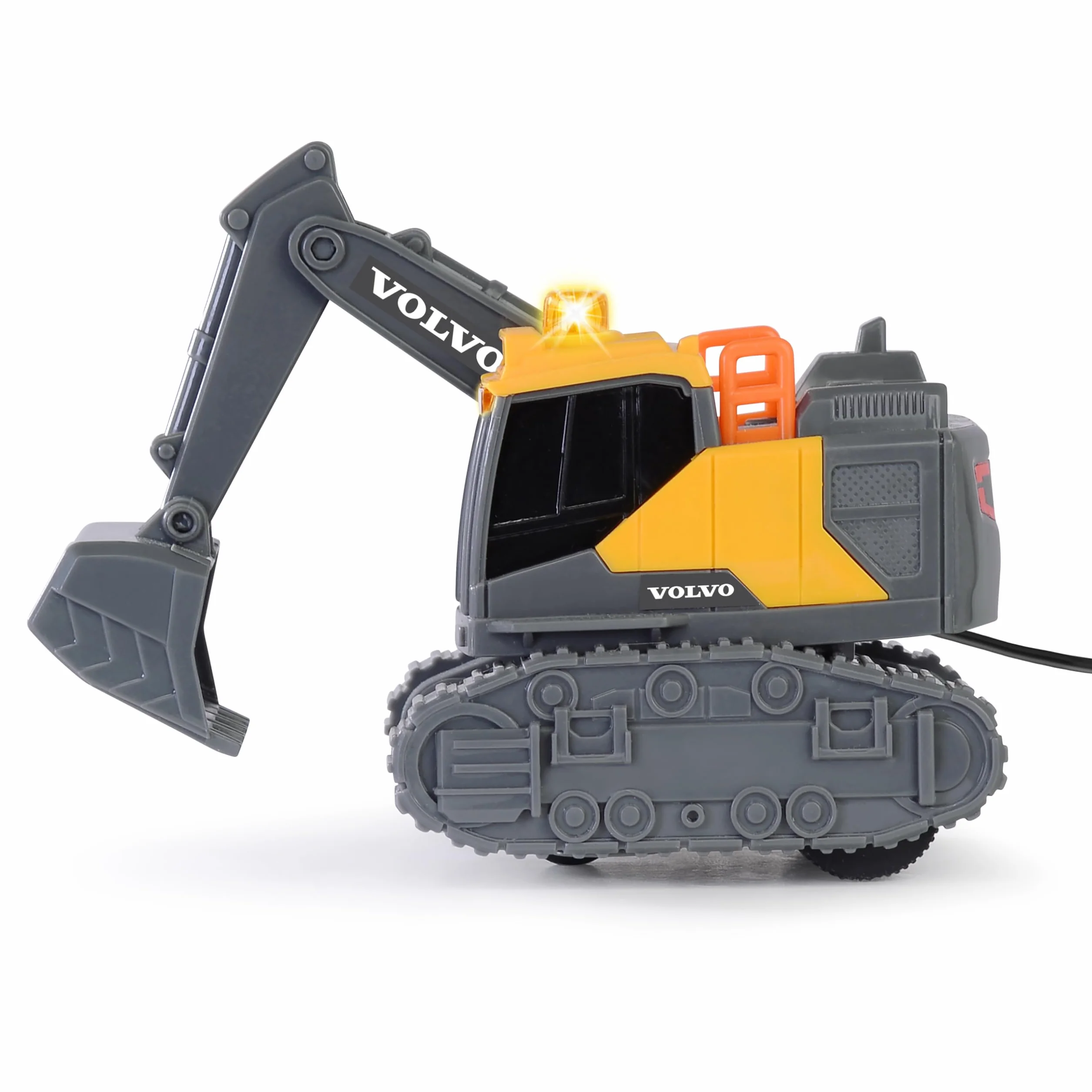 Dickie Toys 203722013 VOLVO Koparka, sterowany pojazd budowlany z pilotem, światła, ruchome ramię 14cm
