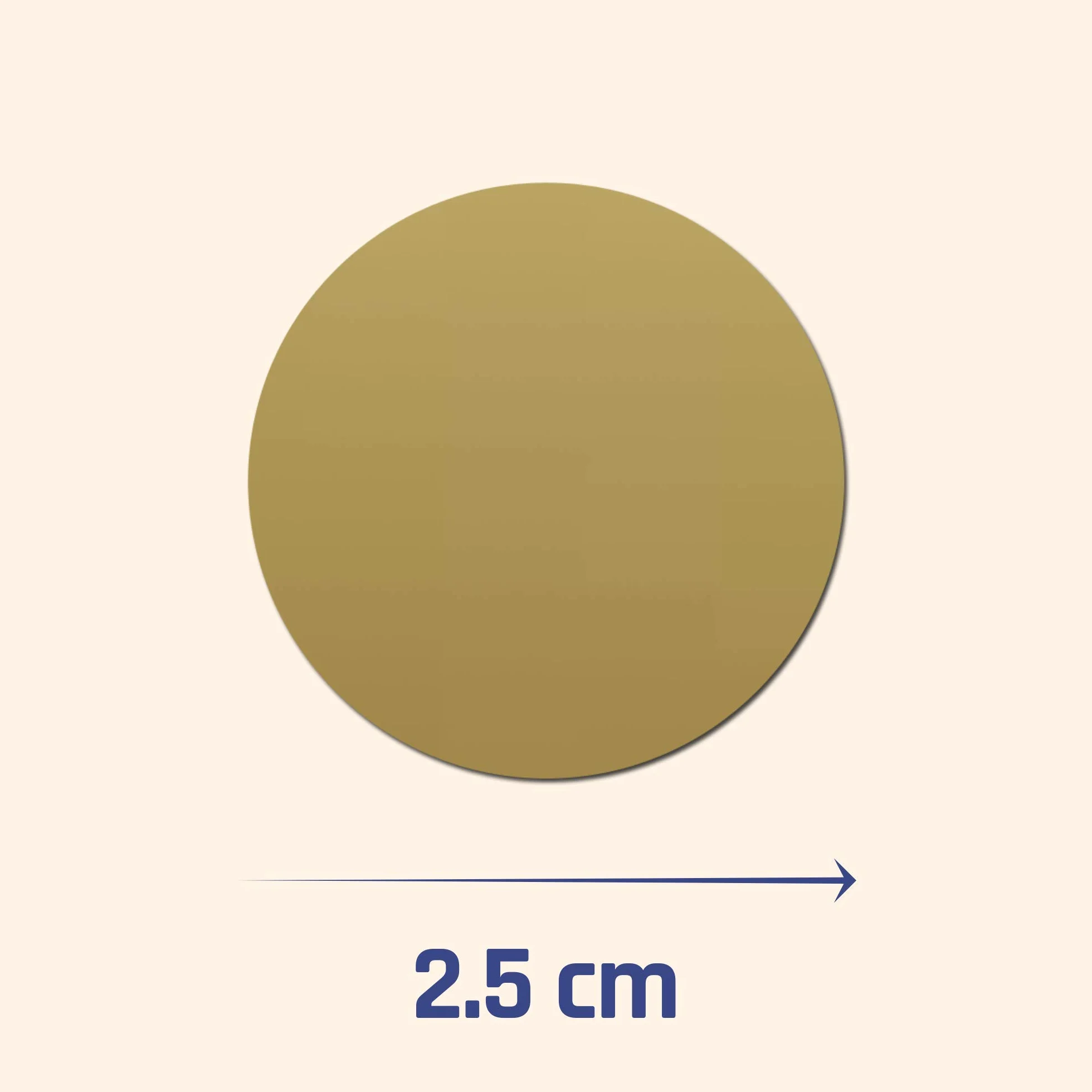 Złote Naklejki Zdrapki 25mm Okrągłe 150 Sztuk