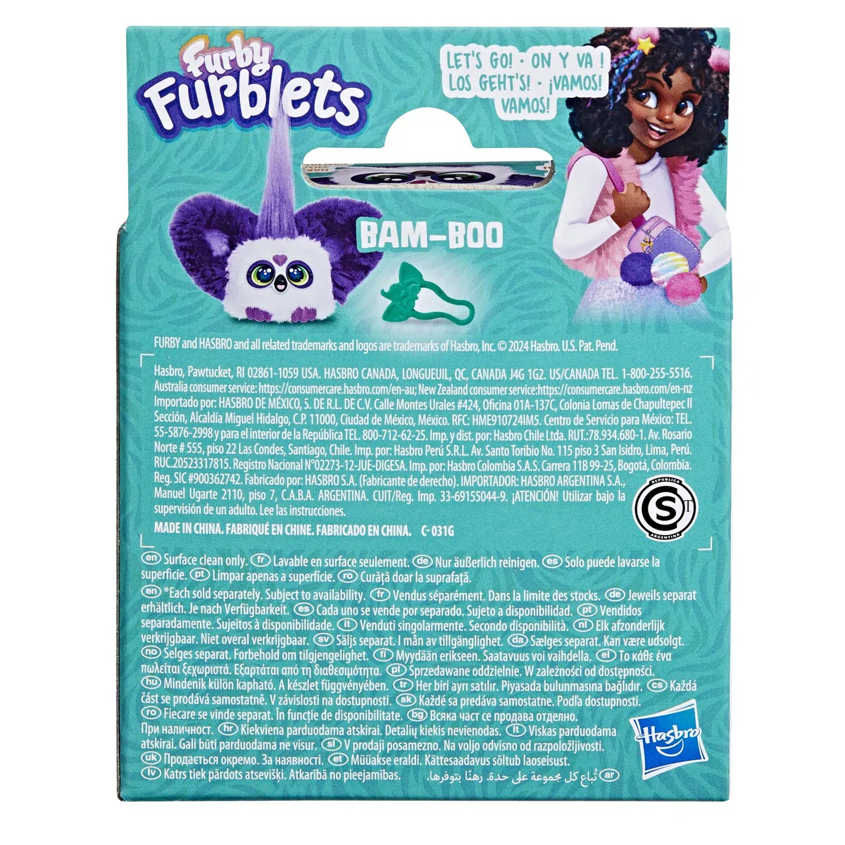 Furby Furblets Bam-Boo, miniaturowa, pluszowa, zabawkowa panda