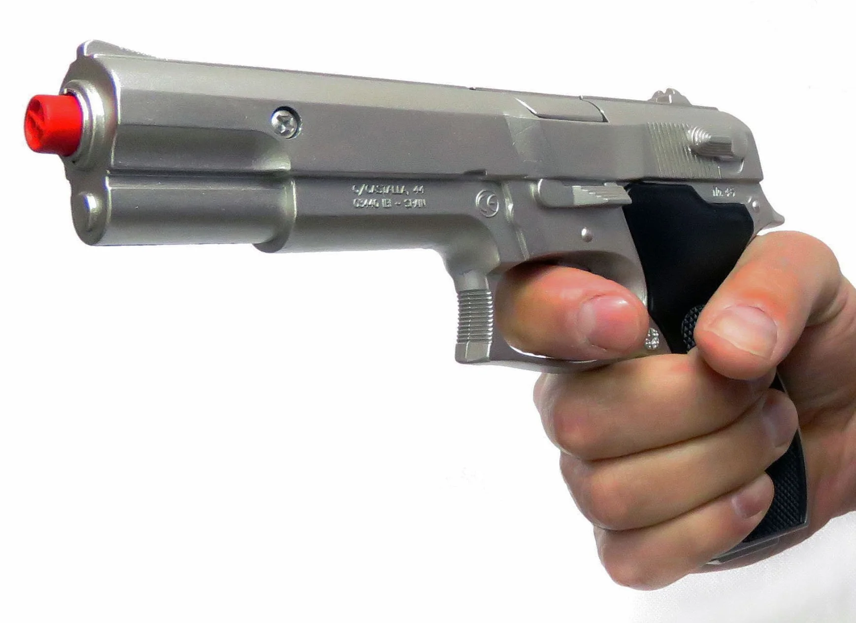 Fancy dress warehouse Gonher — 8-strzałowy pistolet policji Agniecenia, kolor metalu (45/0)