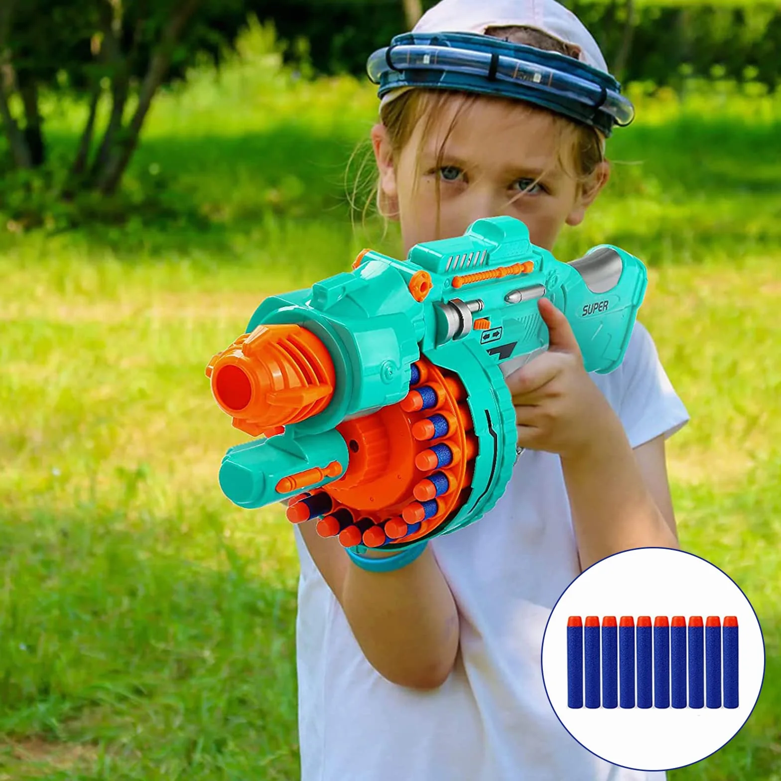 YAAVAAW Zestaw 100 sztuk 7,2 cm niebieskie rzutki do wkładu x strzały piankowe rzutki do Nerf N-strike Elite Series Blasters Kids Nerf Toy Gun Bullets rzutki wkład