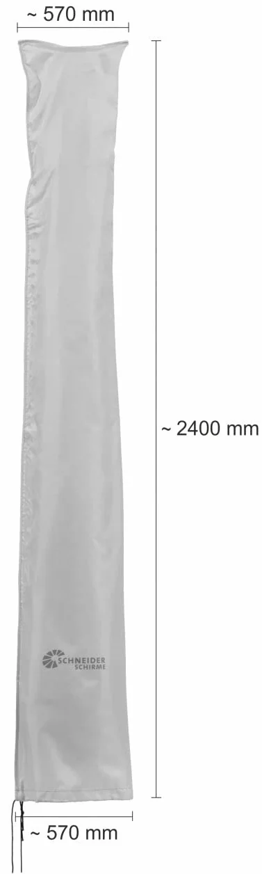 Schneider pokrowiec ochronny na parasole wspornikowe srebrno-szary do 400 cm Ø 300x300 cm
