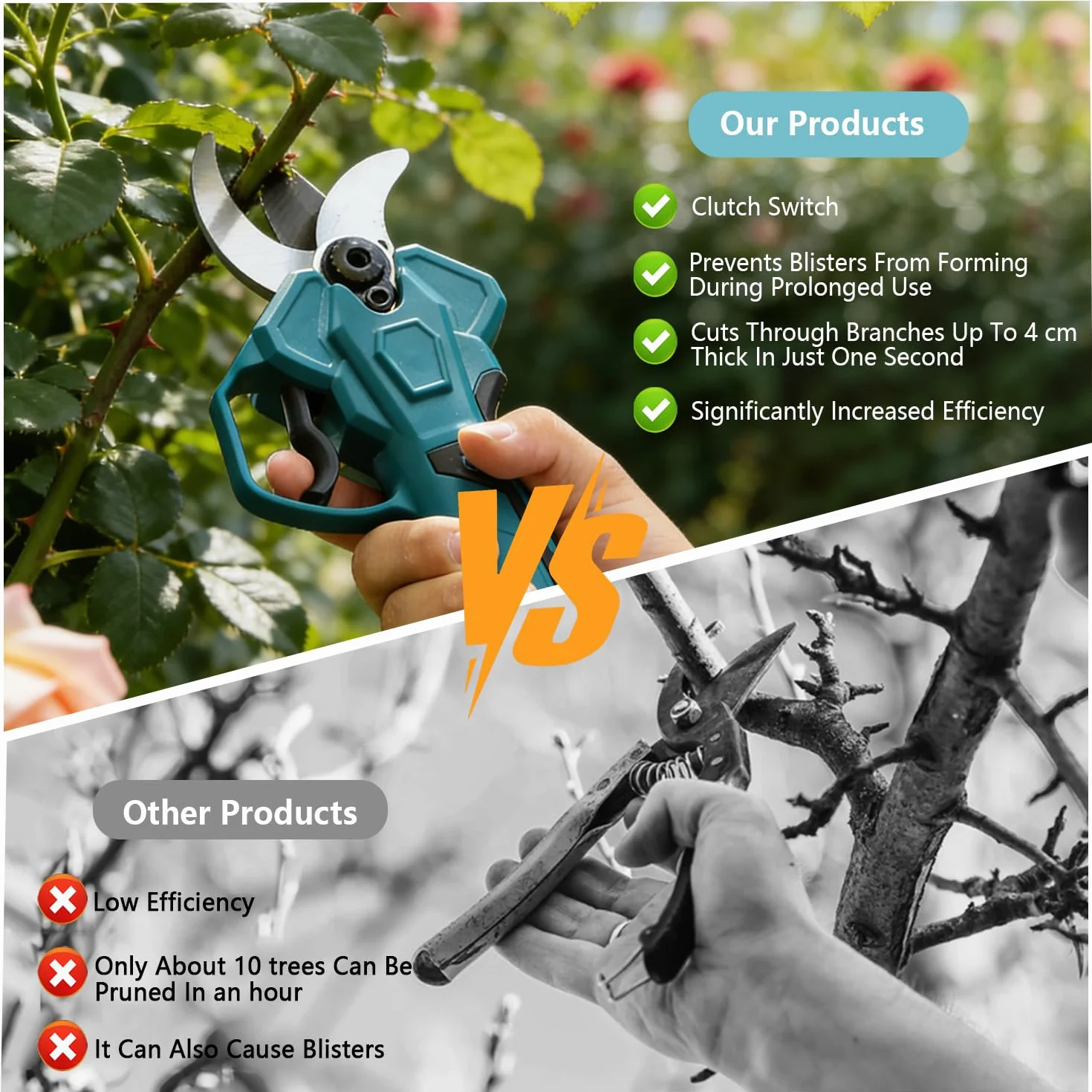 Makita 18 V akumulatorowe nożyce do gałęzi 40 mm LCD