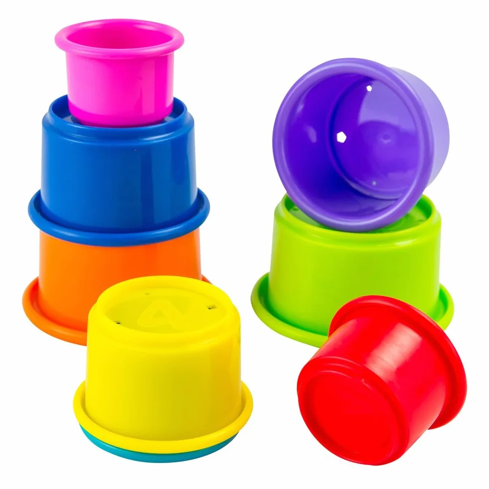 LAMAZE - Pile And Play Stacking Cups - Stacking And Nesting Toy Set - Stacking Cups for Babys - Colourful Toys of Babys, Multicoloured, From 0 Months +