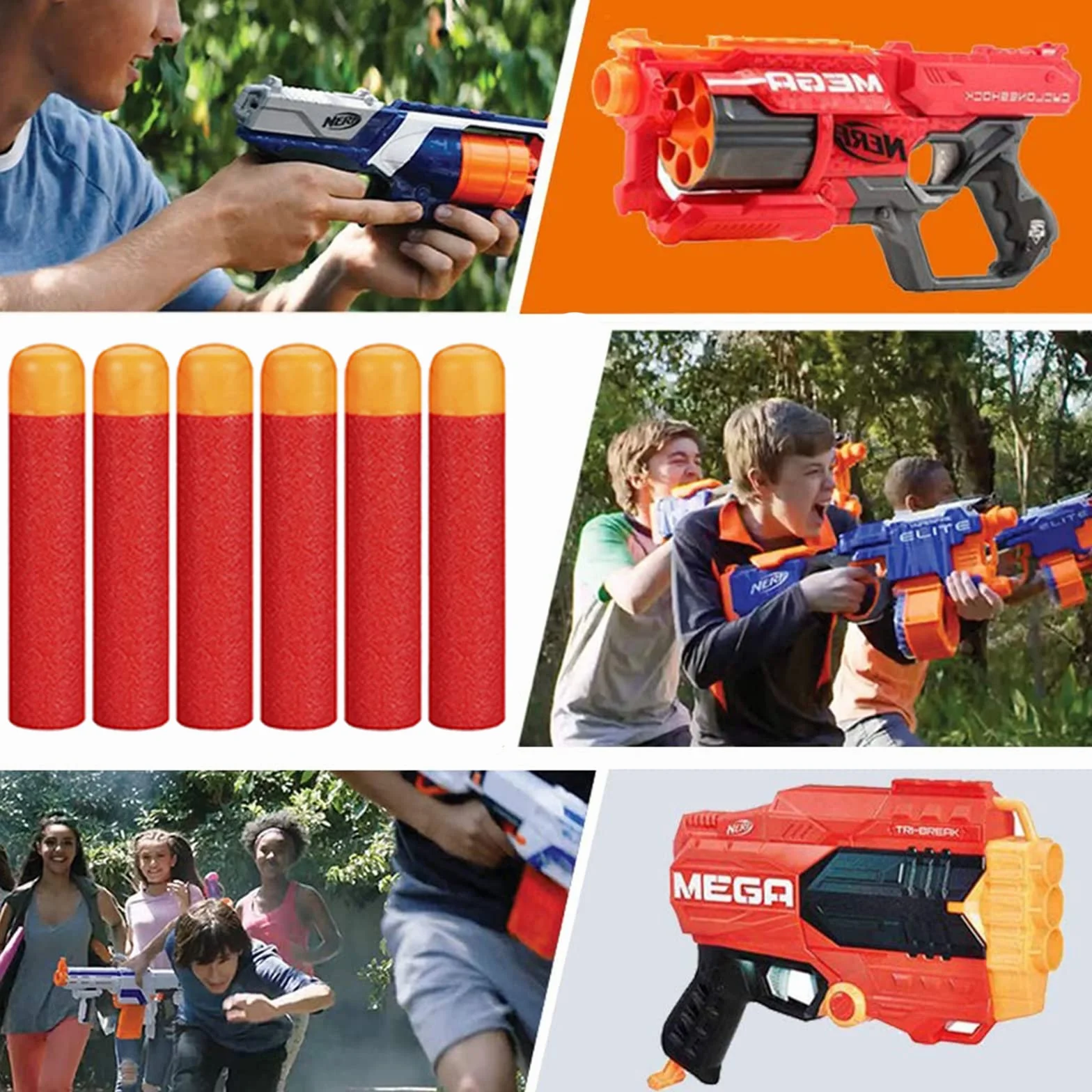 YAAVAAW Wkład do rzutek piankowych 9,5 cm do Nerf N-Strike Elite Mega Series Blasters zabawka pistolet (30 szt.)