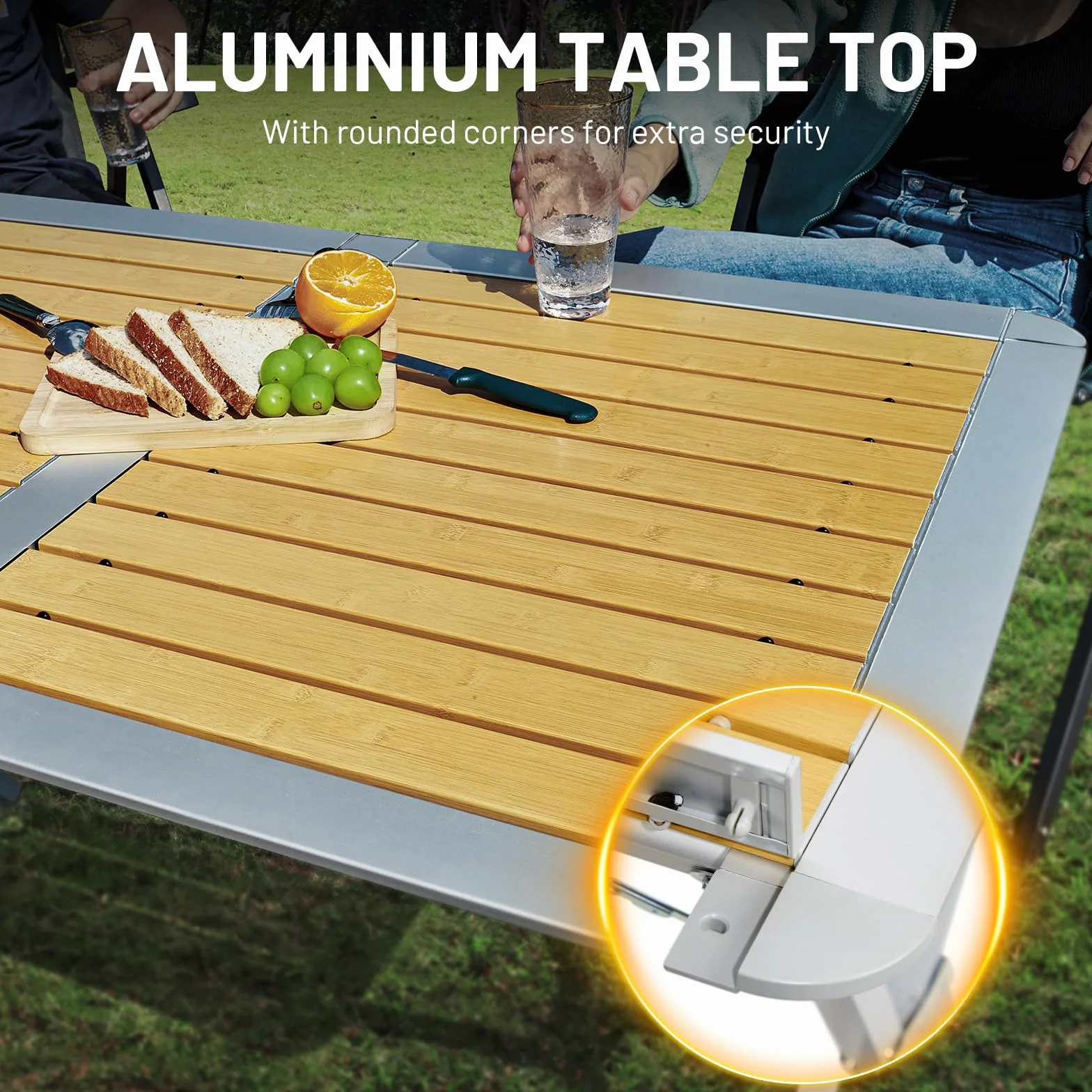 TIMBER RIDGE Składany stół kempingowy aluminiowy 110 x 70 cm dla 4-6 osób