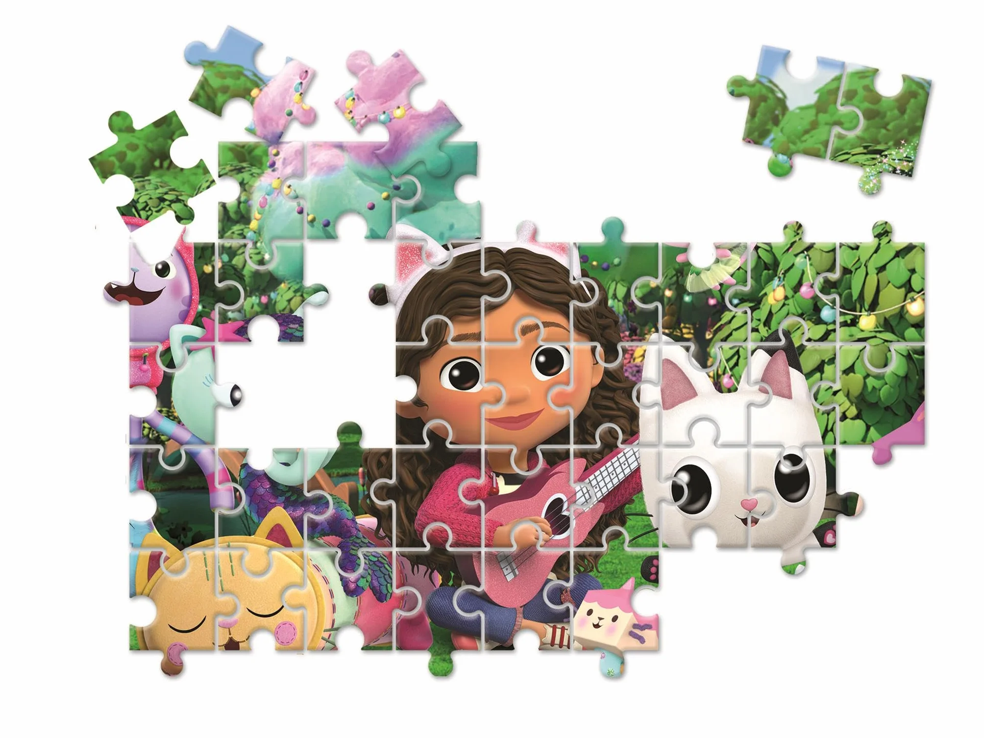 Clementoni Edukit 4 w 1 Gabby's Dollhouse - kolekcja gier dla dzieci w wieku przedszkolnym od 3 lat - w zestawie 2 puzzle, gra memo i puzzle, 18319