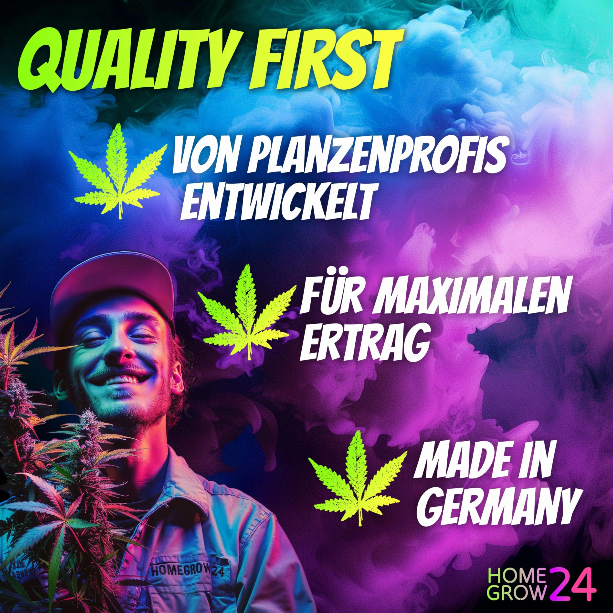 Homegrow24 Mleko konopne Duo Grow & Bloom Zestaw startowy 2x250 ml do uprawy roślin konopi