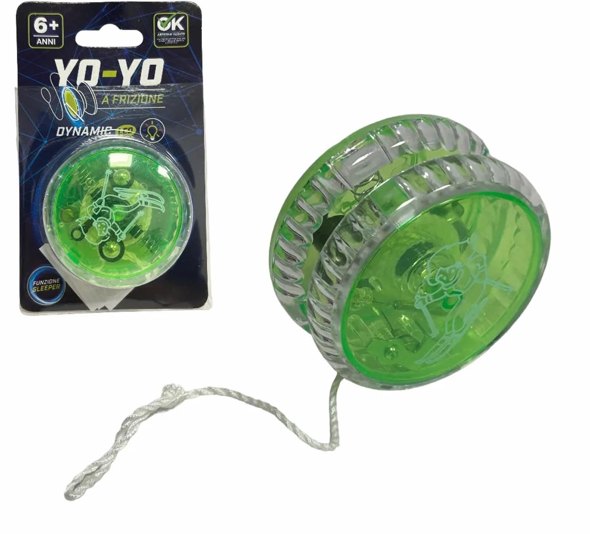 Yoyo dla dzieci i początkujących Yo Yo ze światłem LED i automatyczną reakcją sprzęgła, Yo Yo Yo, do akrobacji Led Yo Yo z efektem świetlnym Yoyo, różne kolory
