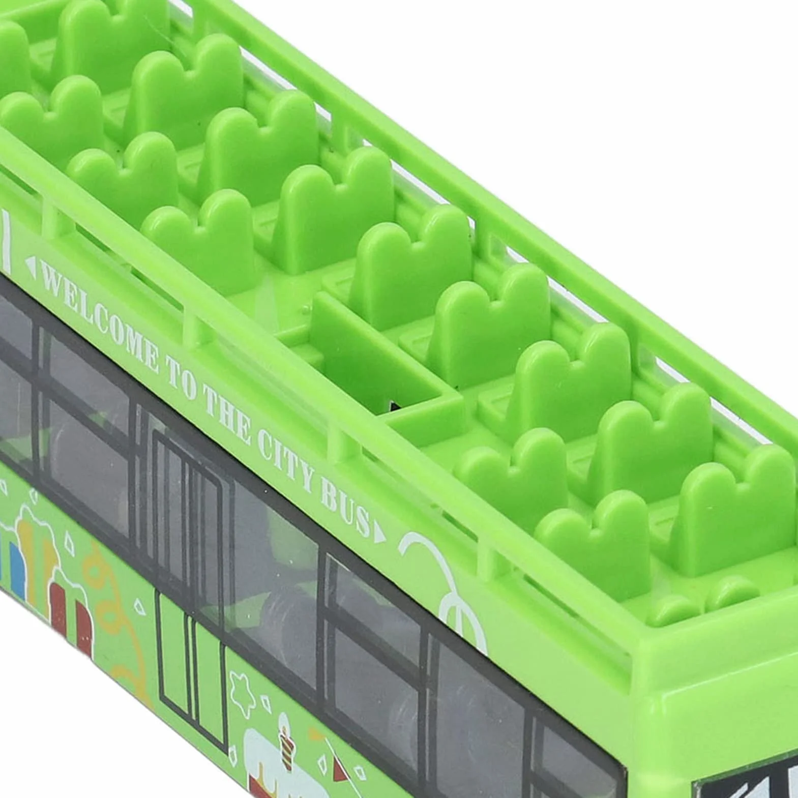 Zielony Autobus, Stop Stopu Wysokiej Symulacji Metalowy Autobus Typu Pull-back Zabawka dla Dzieci dla Dzieci(Zielony)