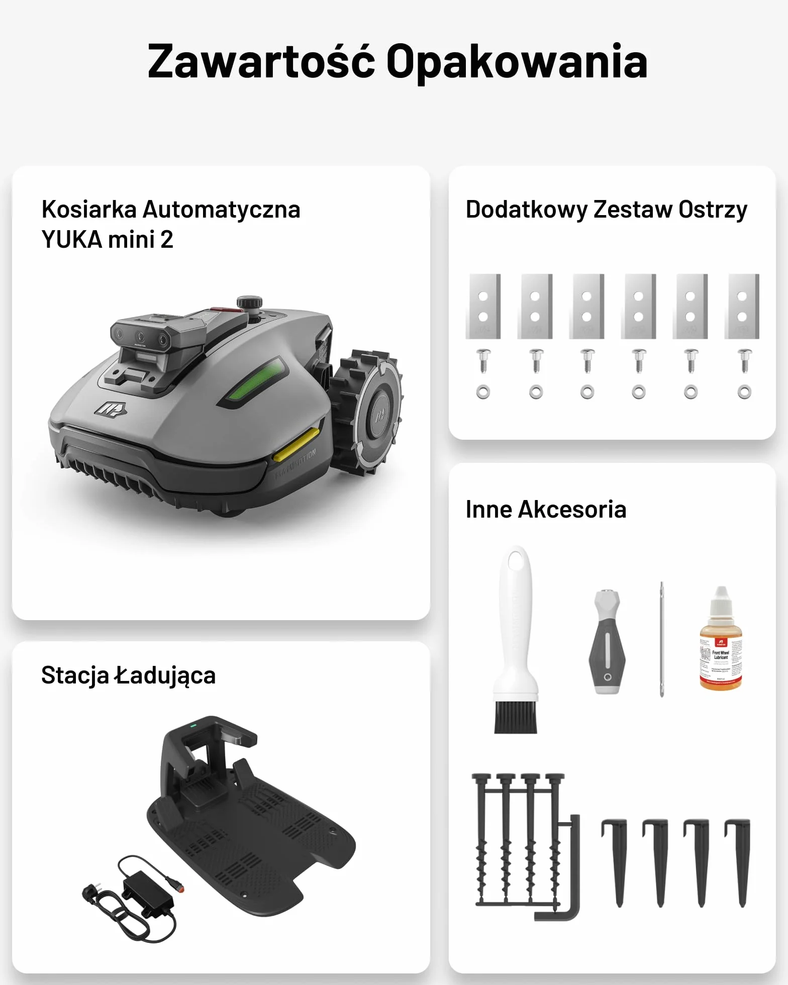 MAMMOTION YUKA mini 2 500 Robot Koszący z Garażem, 500 m², AI Trójkamerowa Obróbka Obrazu, Automatyczna Kartografia, DropMow