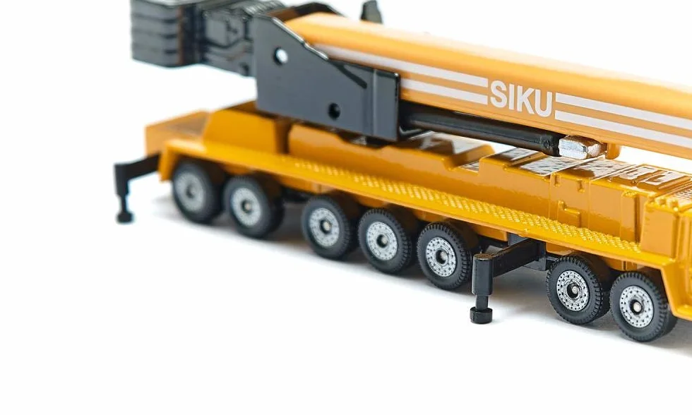 Siku 1623, Mega Lifter Dźwig samojezdny, Metal,Tworzywo sztuczne, Żółty, Teleskopowe ramię dźwigu, Podpory stabilizujące